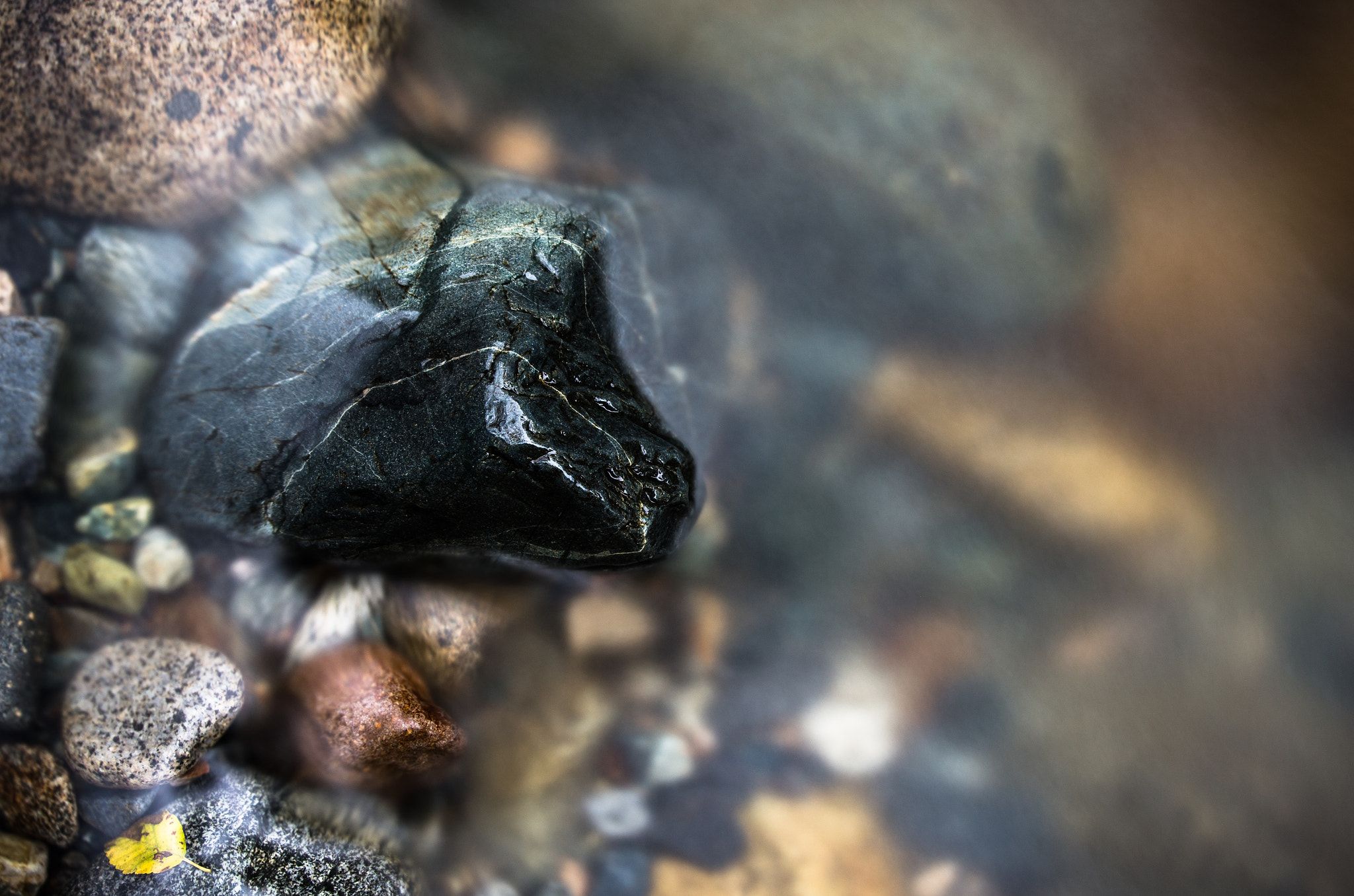 Pentax K-5 IIs sample photo. Sugbmerged stone i photography