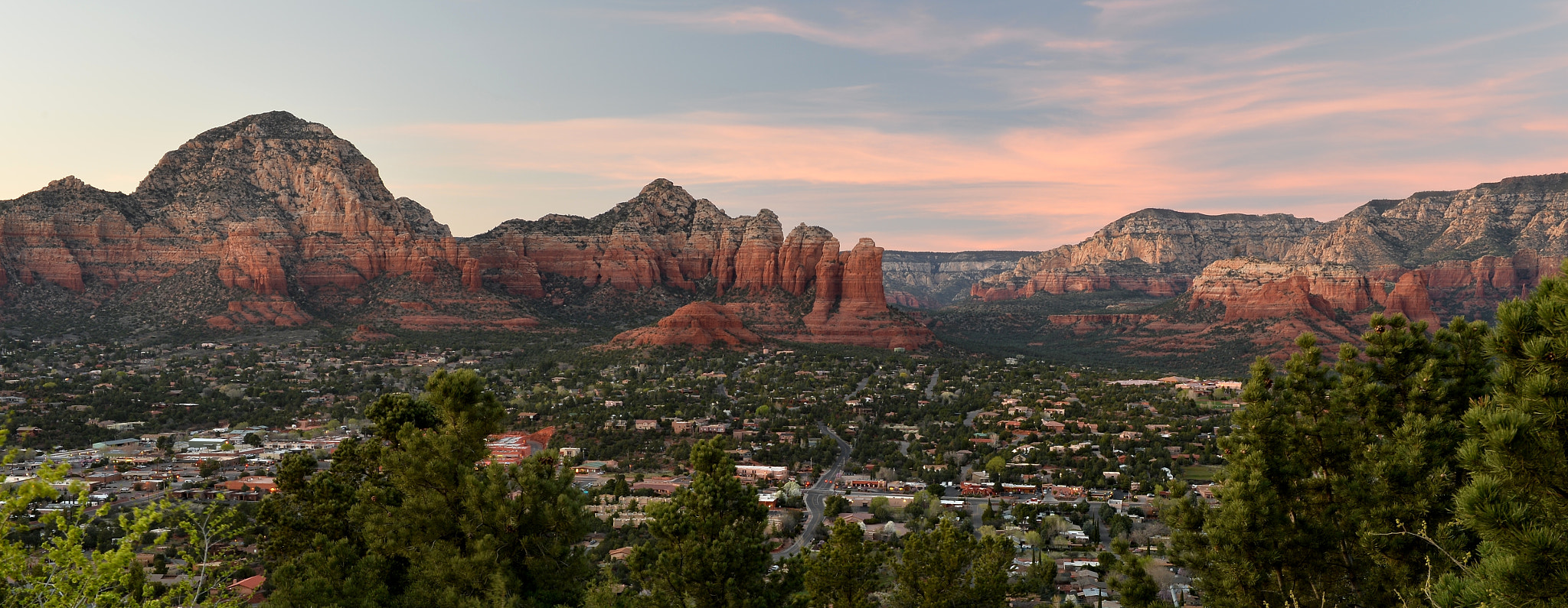 Nikon AF-S Nikkor 24-70mm F2.8G ED sample photo. Sedona sunset - airport mesa photography