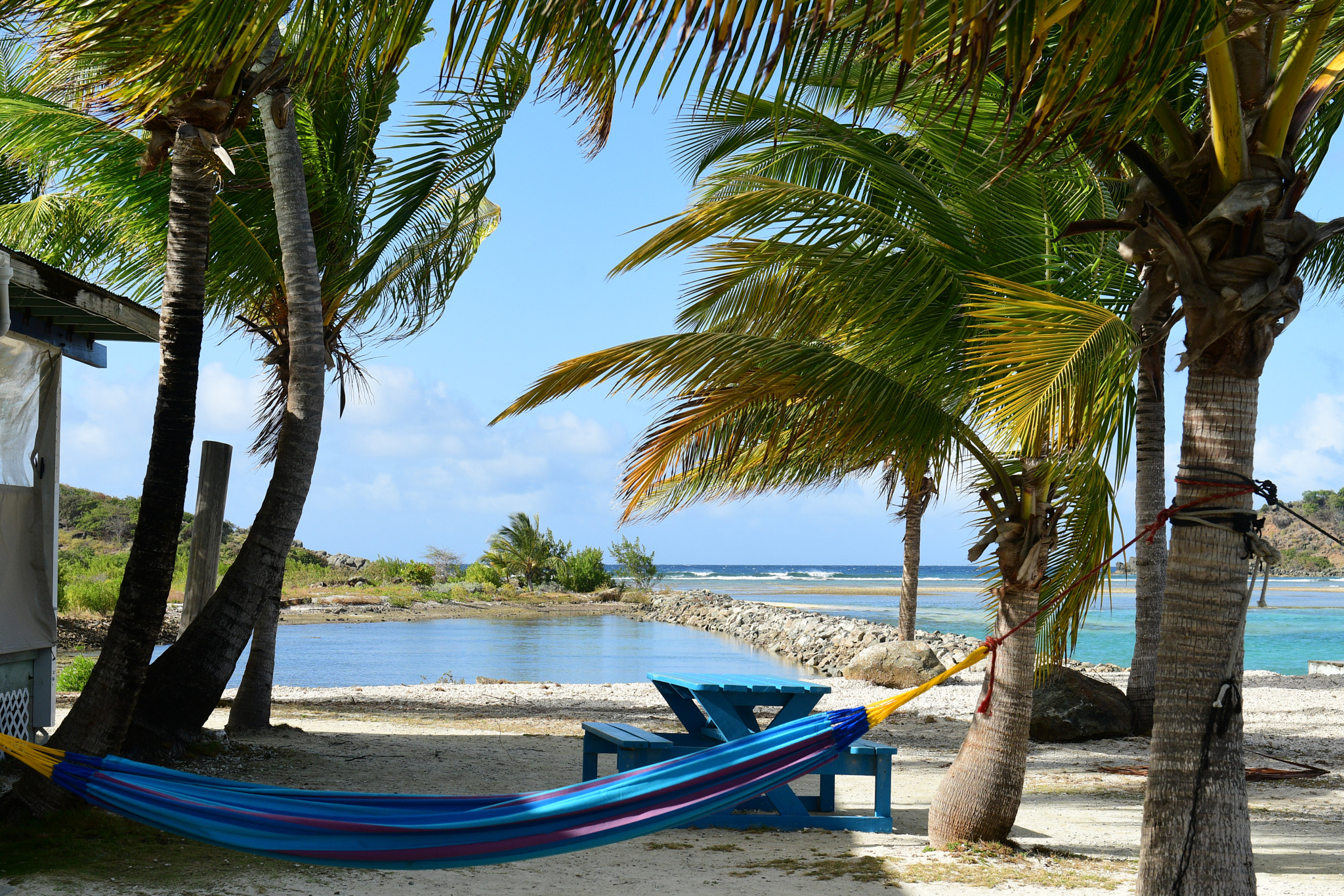 Nikon AF-S Nikkor 24-70mm F2.8G ED sample photo. Virgin island beach hammock photography