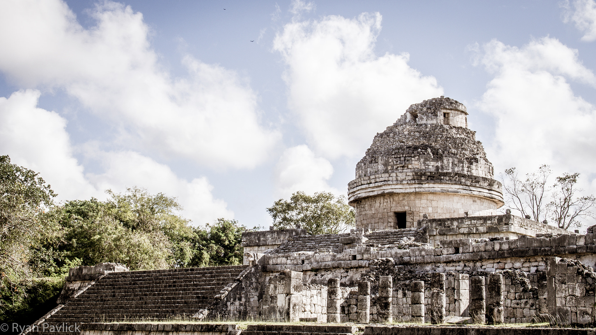 Olympus OM-D E-M5 sample photo. Ruins of el caracol mayan temple photography
