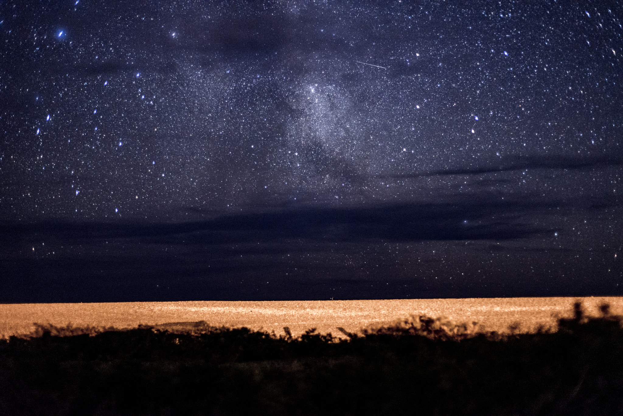 Nikon D610 + AF Nikkor 50mm f/1.8 sample photo. Birdlings flat night shot photography