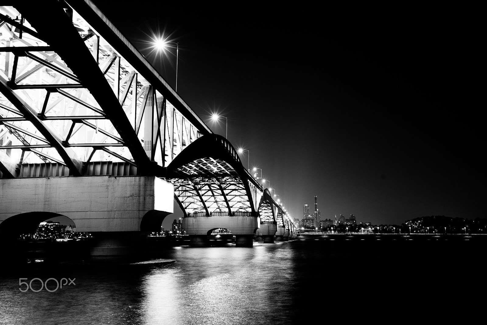 Sony a7R sample photo. Night view at han-river, seoul photography