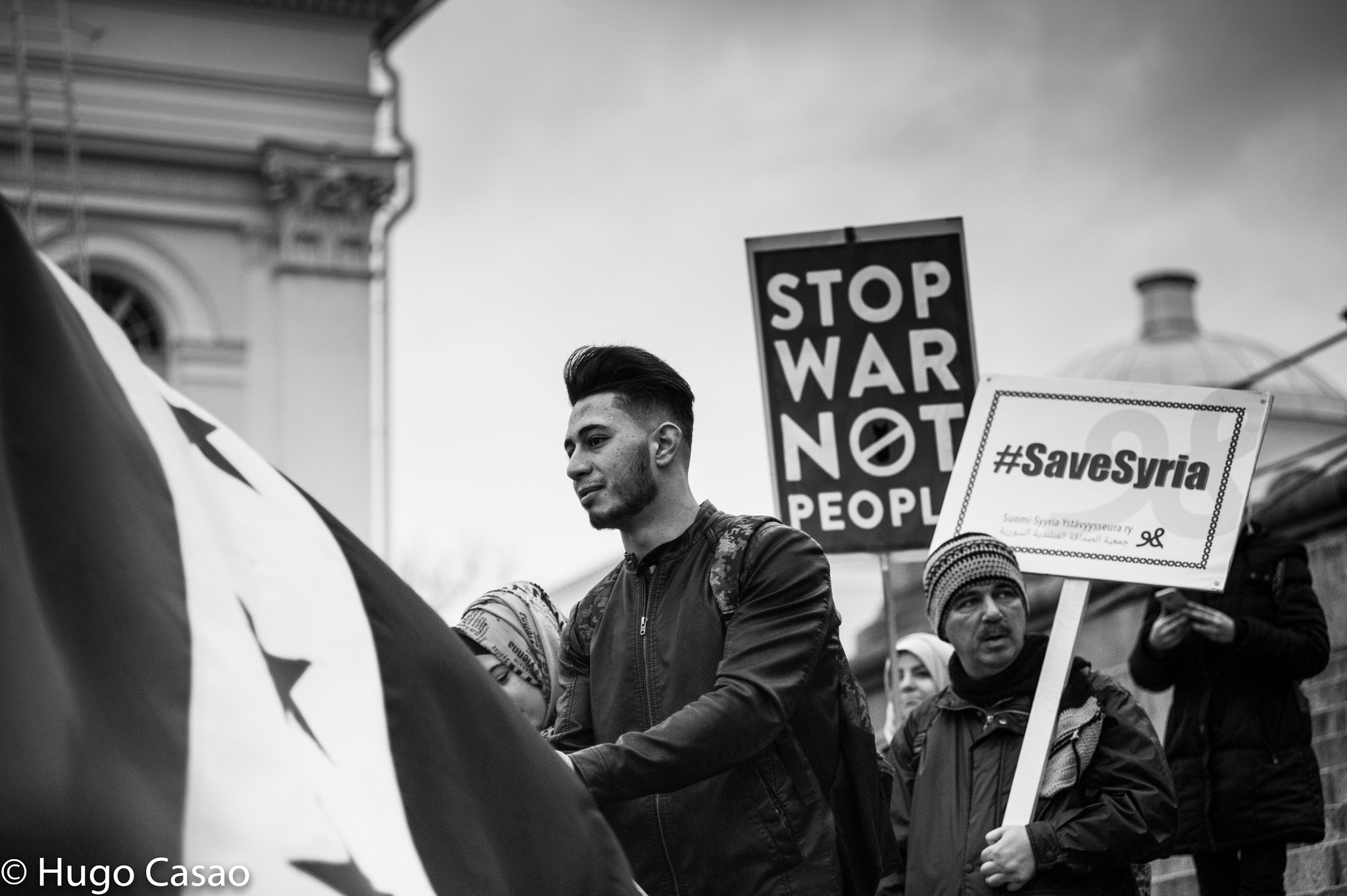 Nikon D700 sample photo. Demonstration against war in syria in helsinki photography