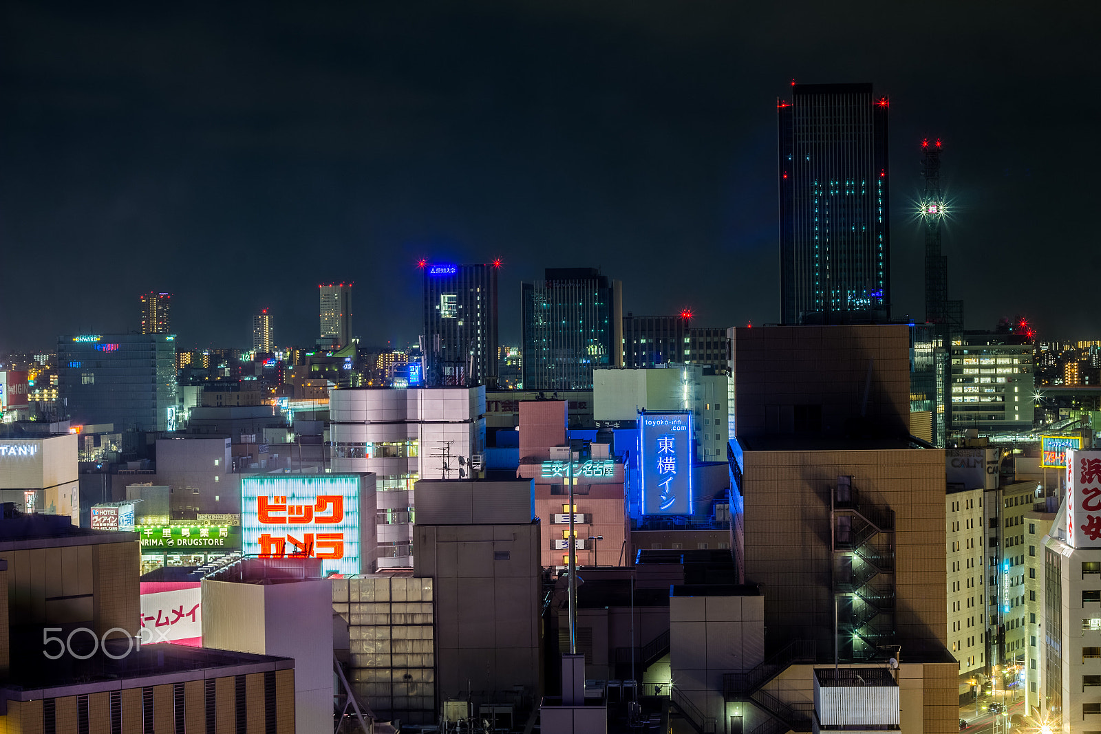 Canon EOS 650D (EOS Rebel T4i / EOS Kiss X6i) + Canon EF 50mm F1.8 II sample photo. Nagoya at night ii photography