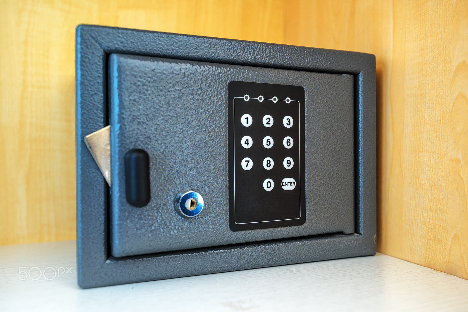 Nikon D600 sample photo. Hotel room safety deposit box photography