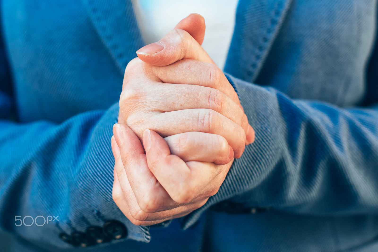 Nikon D810 + Nikon AF-S Nikkor 50mm F1.4G sample photo. Nervous businesswoman hands, close up photography