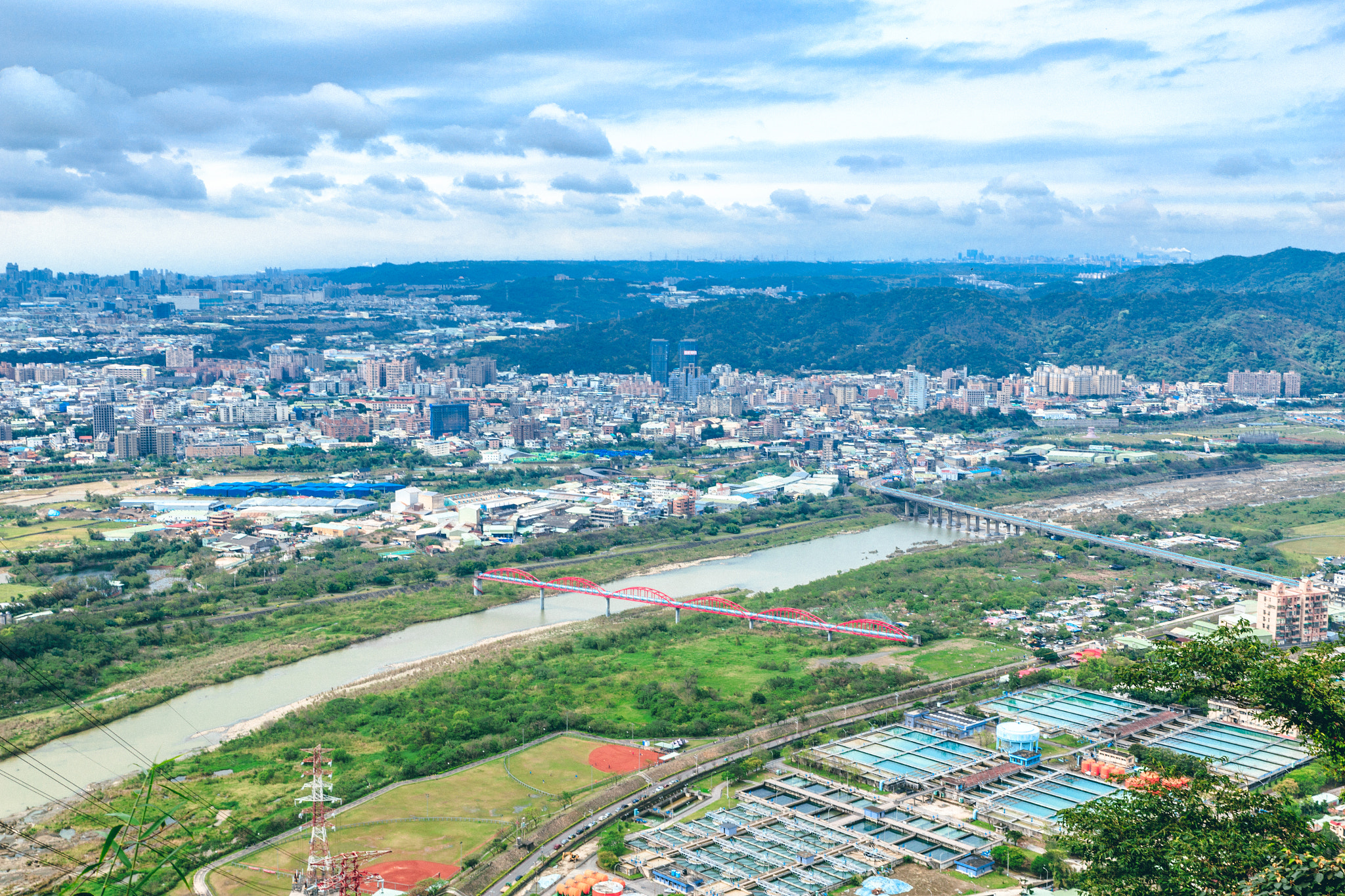 Canon EOS 6D sample photo. An aerial view of city and river photography