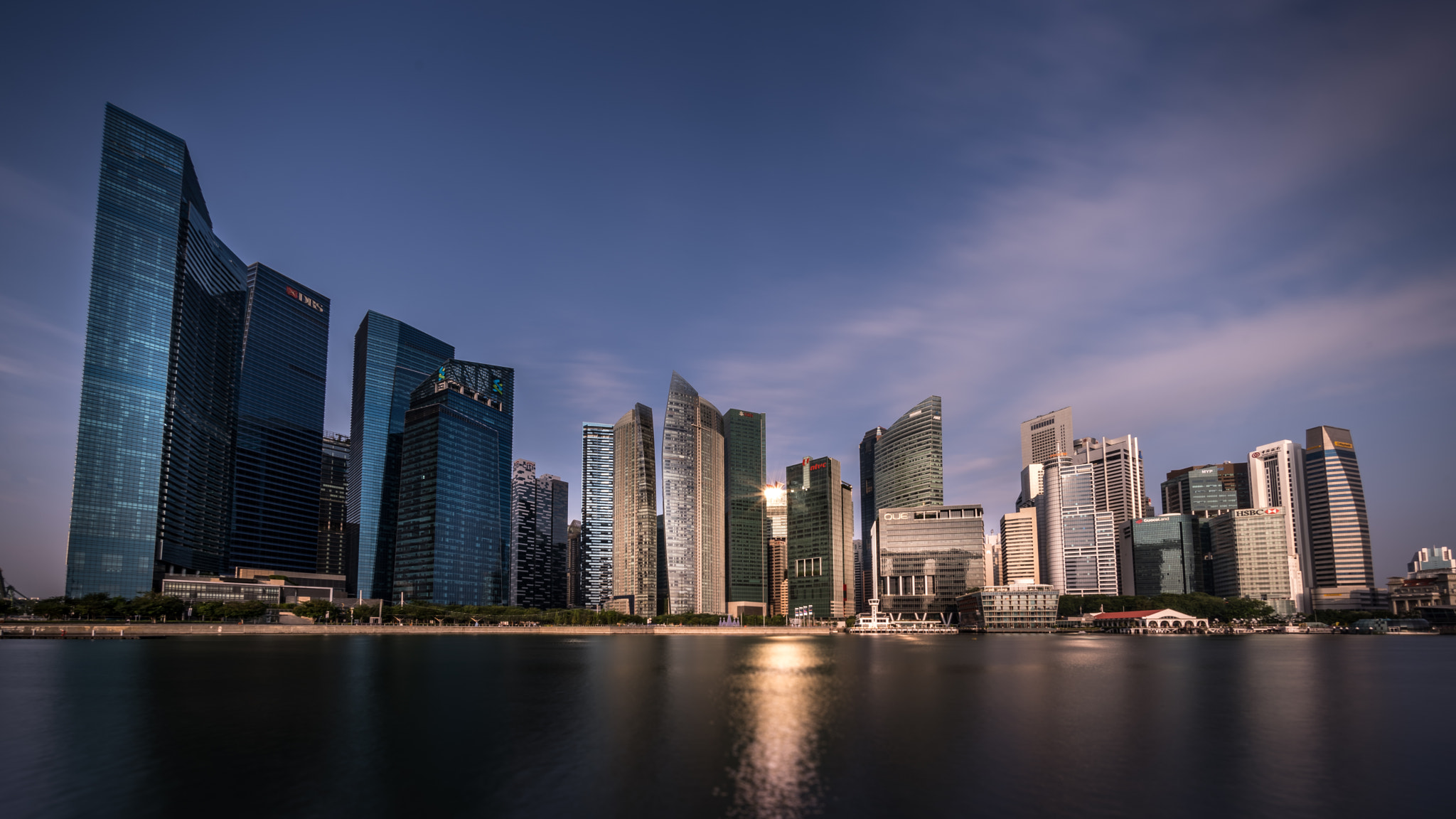 Sony a7R II sample photo. Singapore business district skyline photography