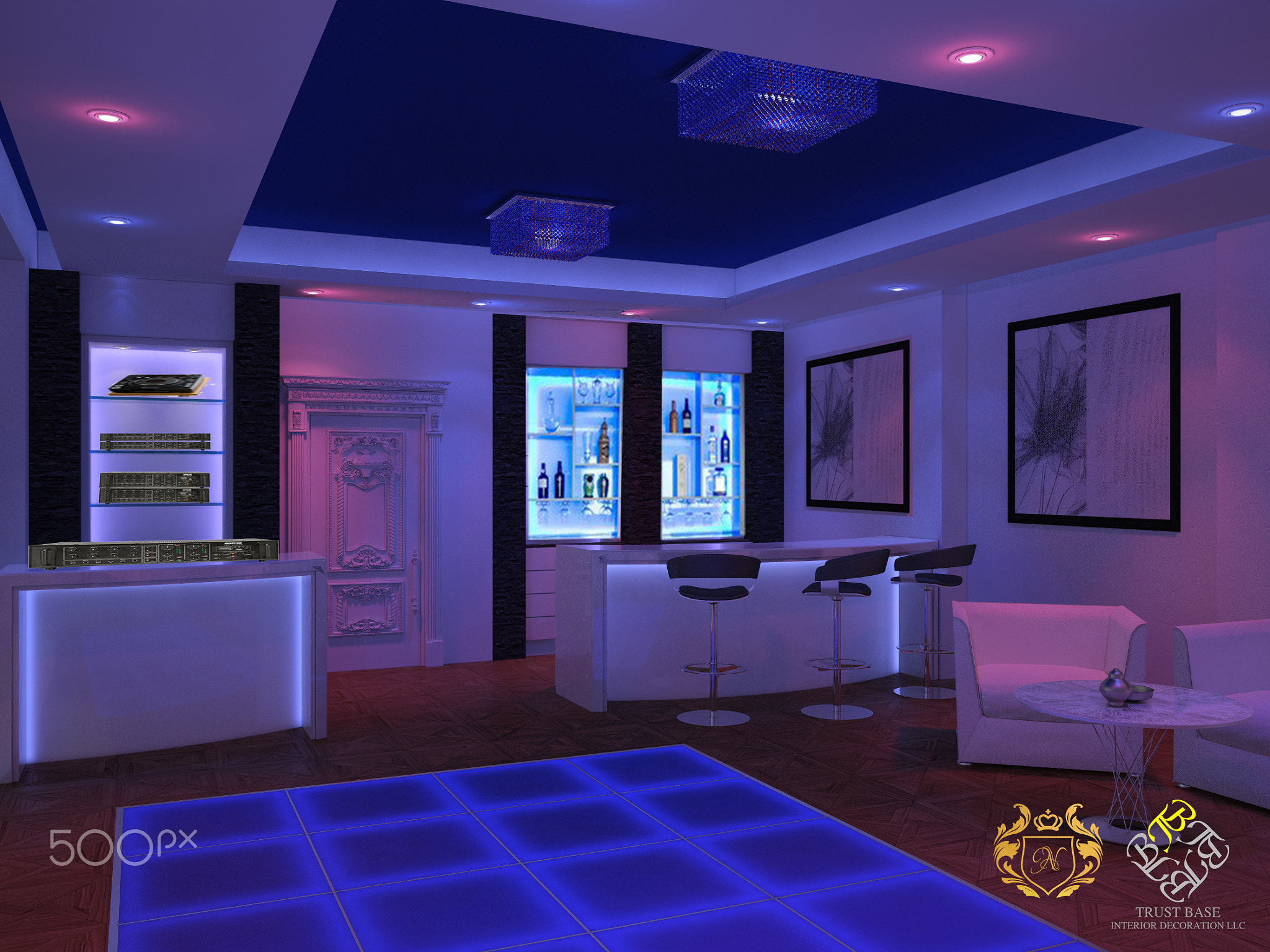 Villa Interior Design in Dubai - Entertainment Room Interior