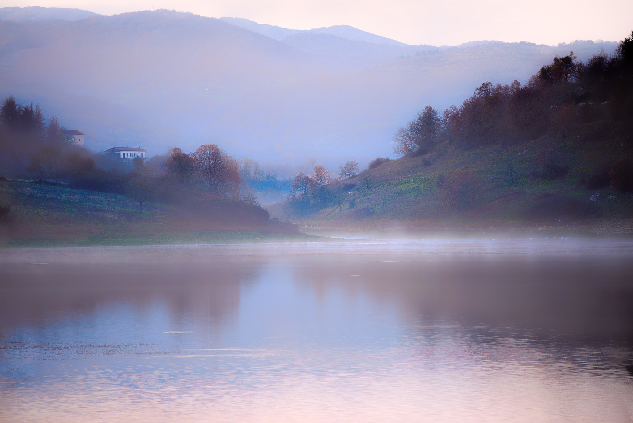 Tamron SP 70-200mm F2.8 Di VC USD sample photo. Misty lake photography