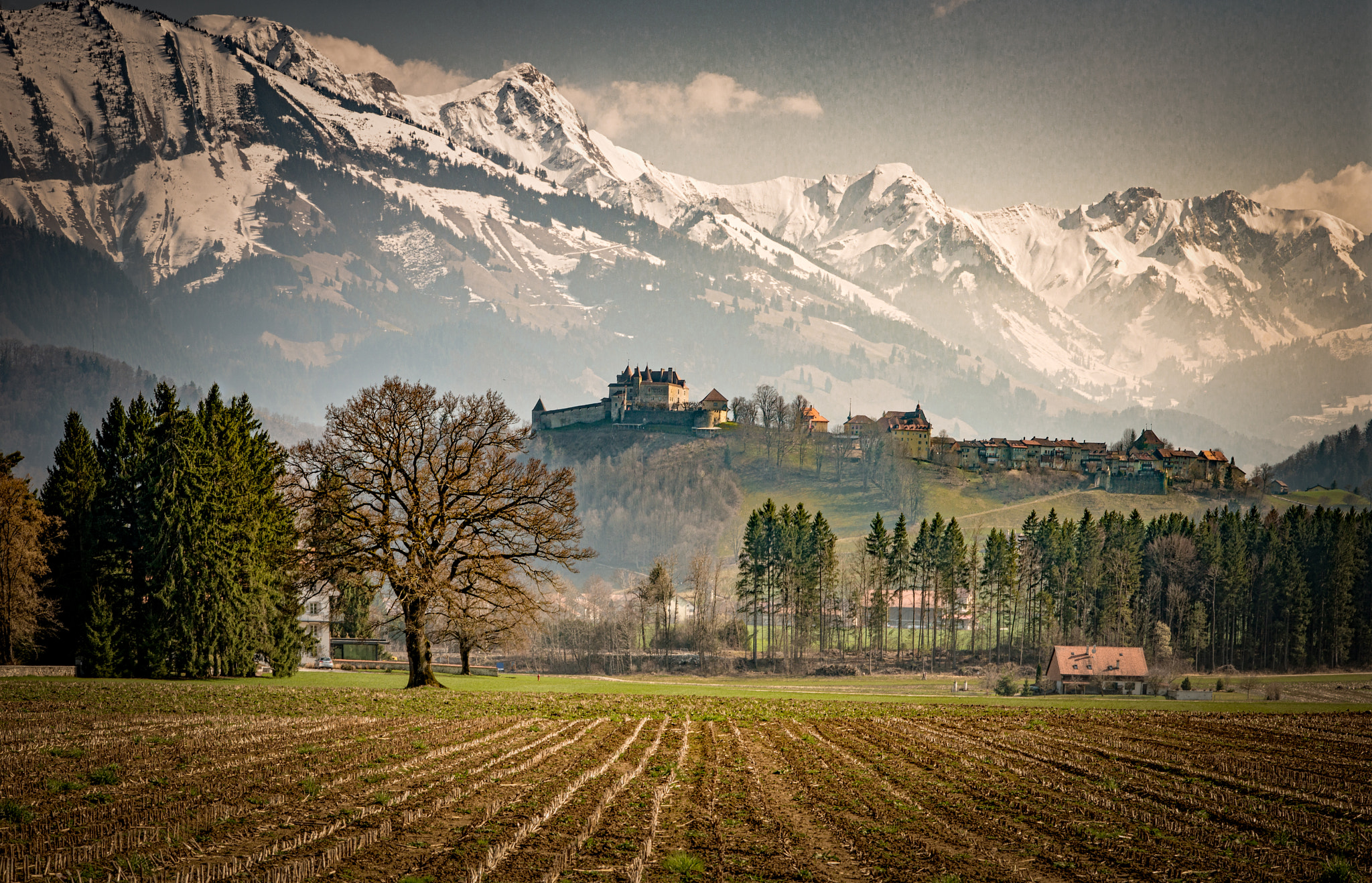 Nikon D800 sample photo. The walled city of gruyere photography