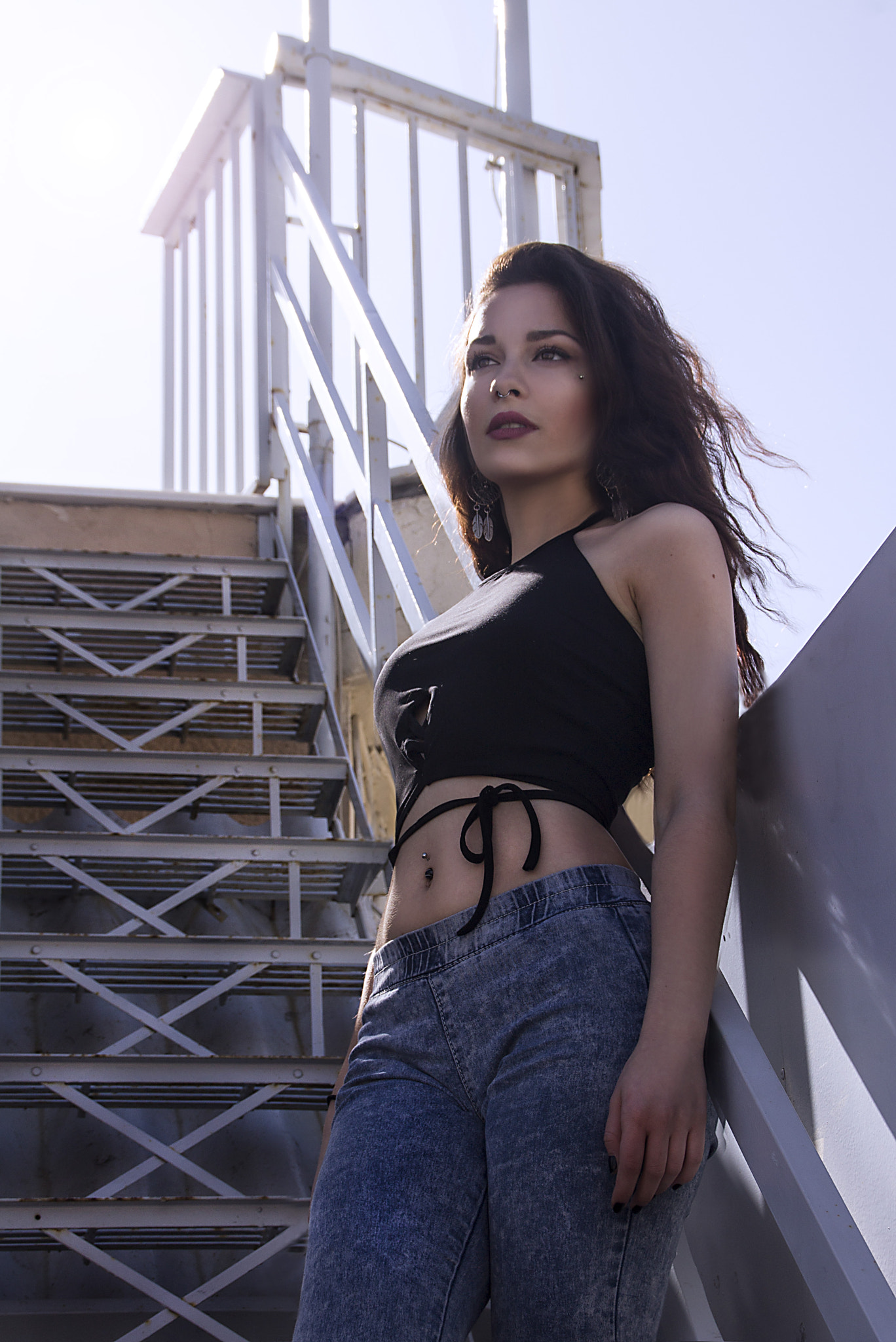 Canon EOS 1100D (EOS Rebel T3 / EOS Kiss X50) sample photo. Girl on the stairs photography