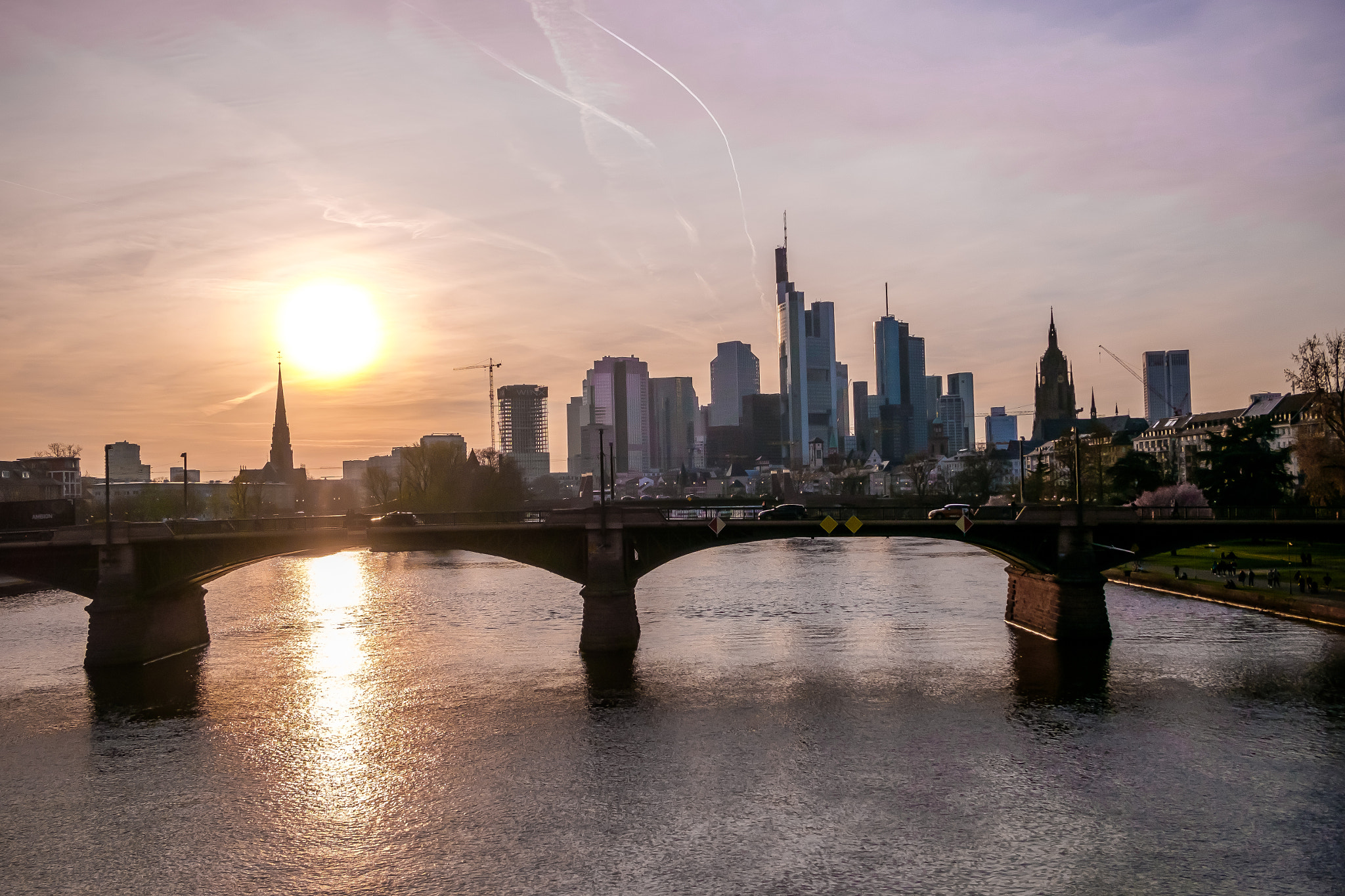 Fujifilm X-M1 sample photo. Frankfurt skyline photography