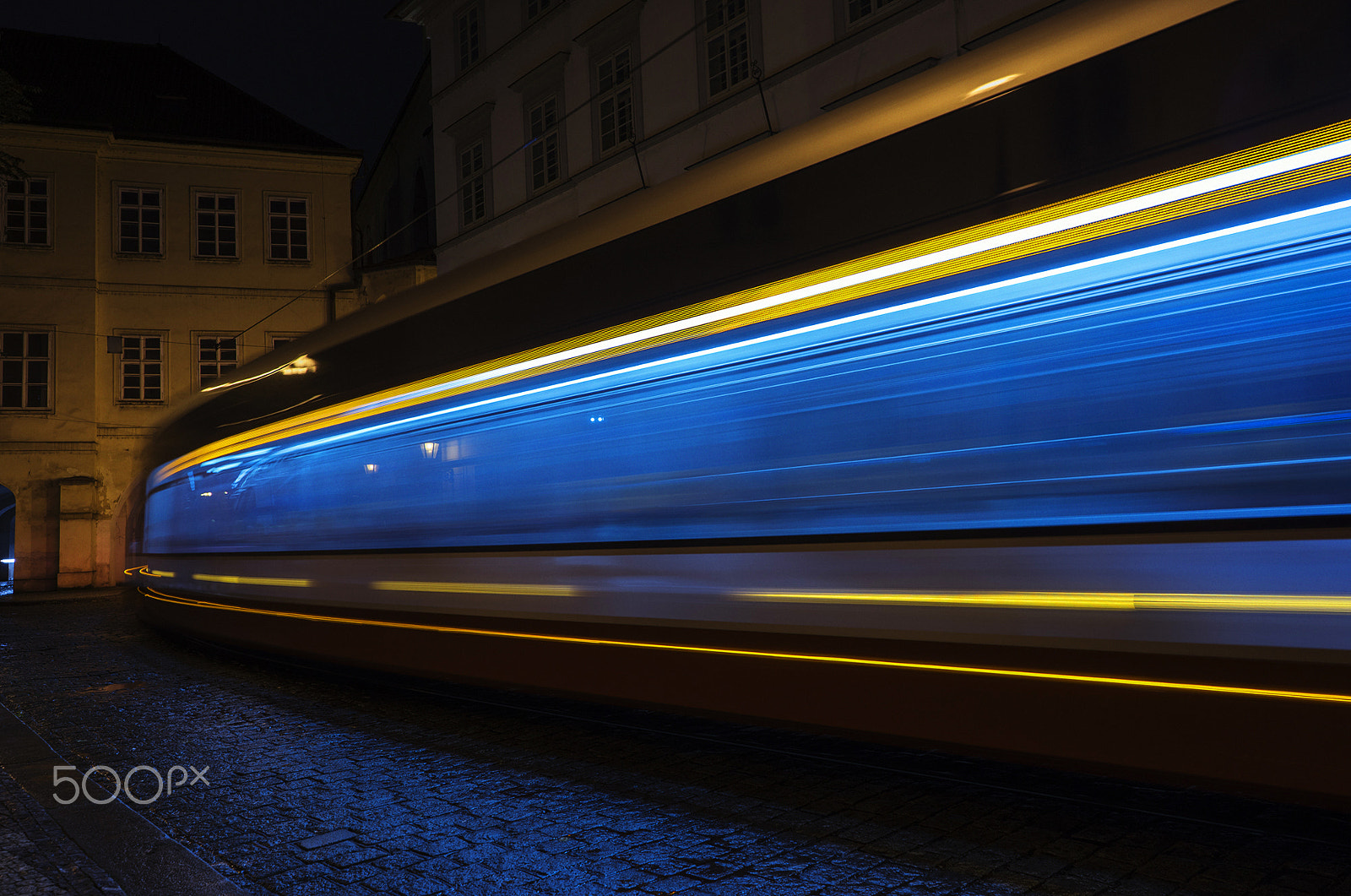 Sony a7R + Sony FE 28mm F2 sample photo. Night tram photography