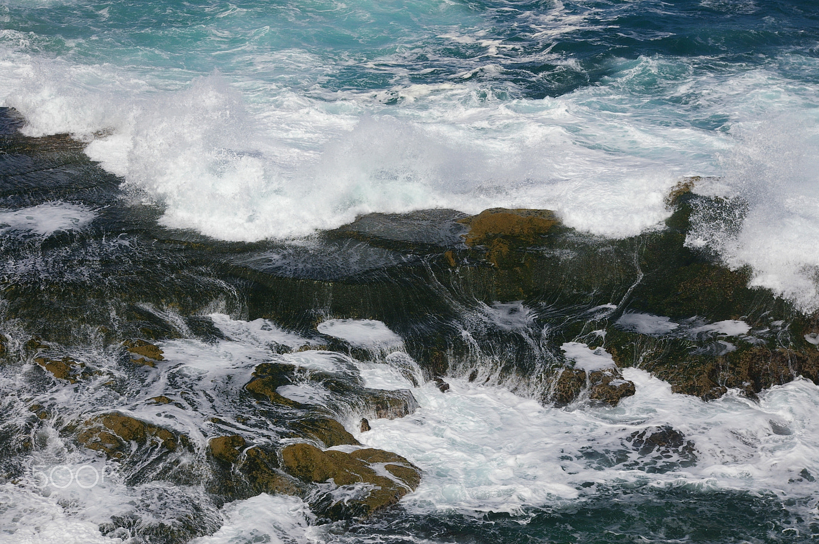 Pentax smc DA 18-55mm F3.5-5.6 AL sample photo. Robberg waves on the rocks photography