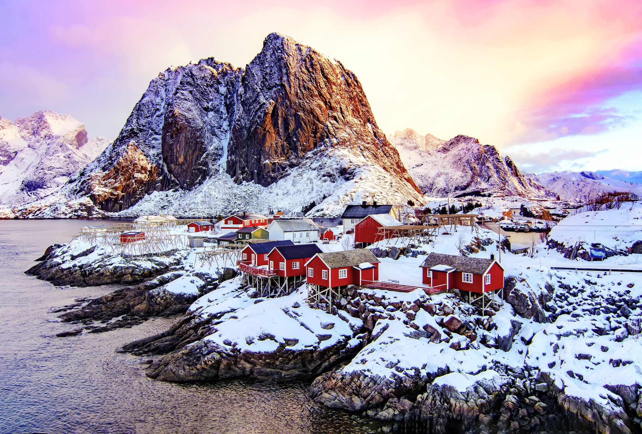 Nikon D500 sample photo. Dawn in hamnoy photography