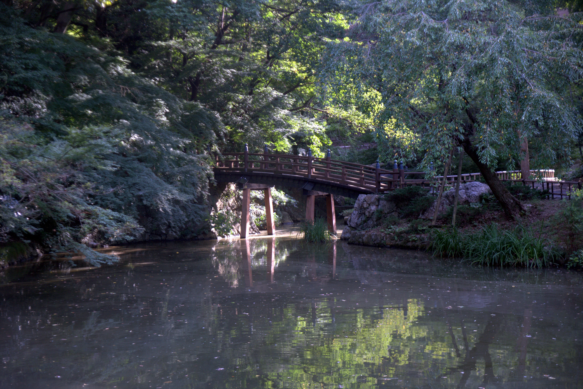 Canon EF 28-105mm f/3.5-4.5 USM sample photo. Bridge over calm waters photography