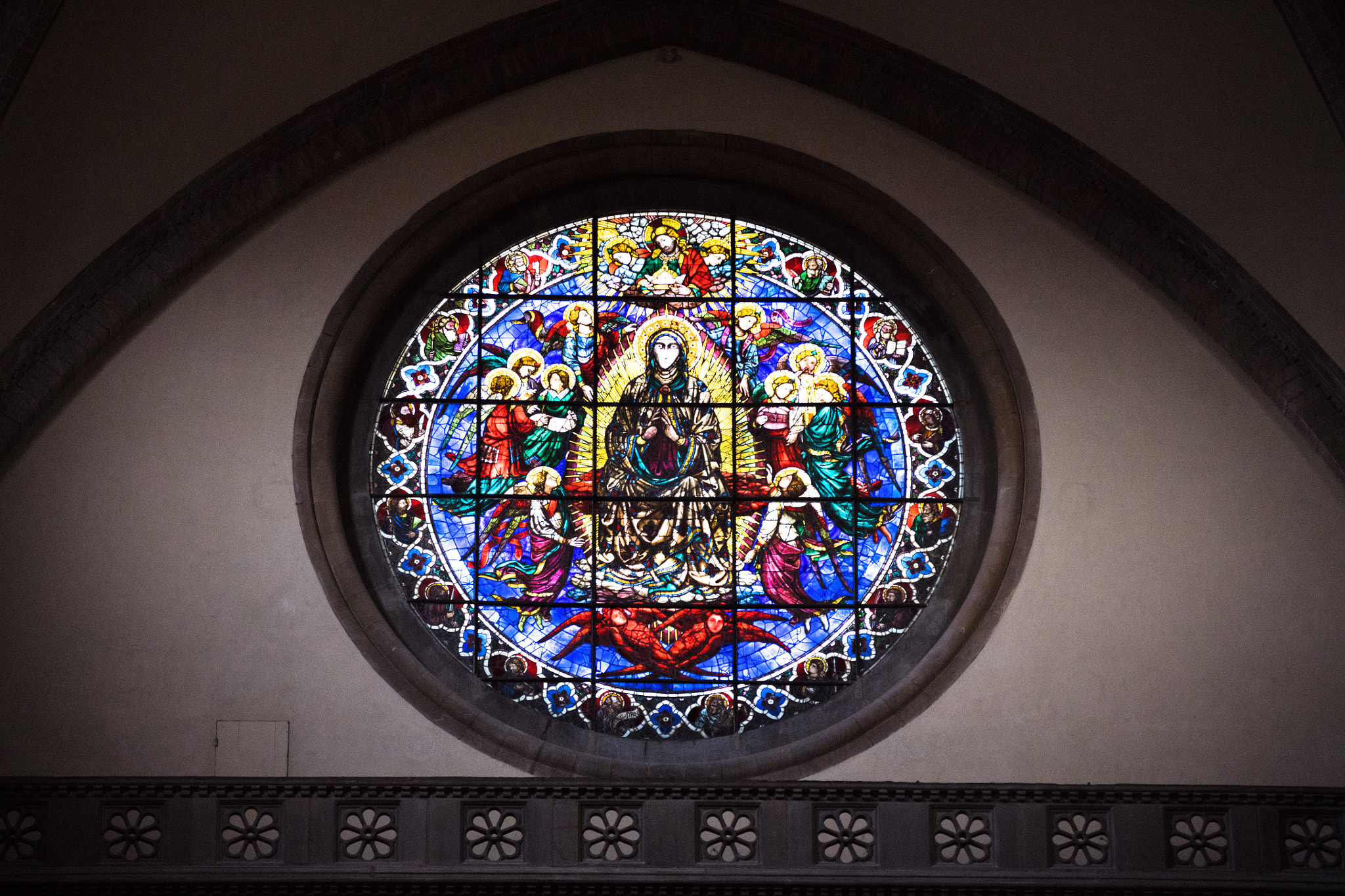 Canon EOS 5DS R sample photo. Cathedral of santa maria del fiore colored glass photography