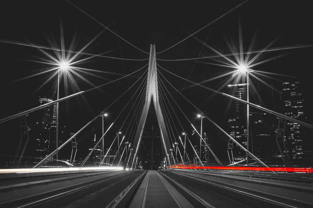 Erasmusbridge by night by Berend Compaan / 500px