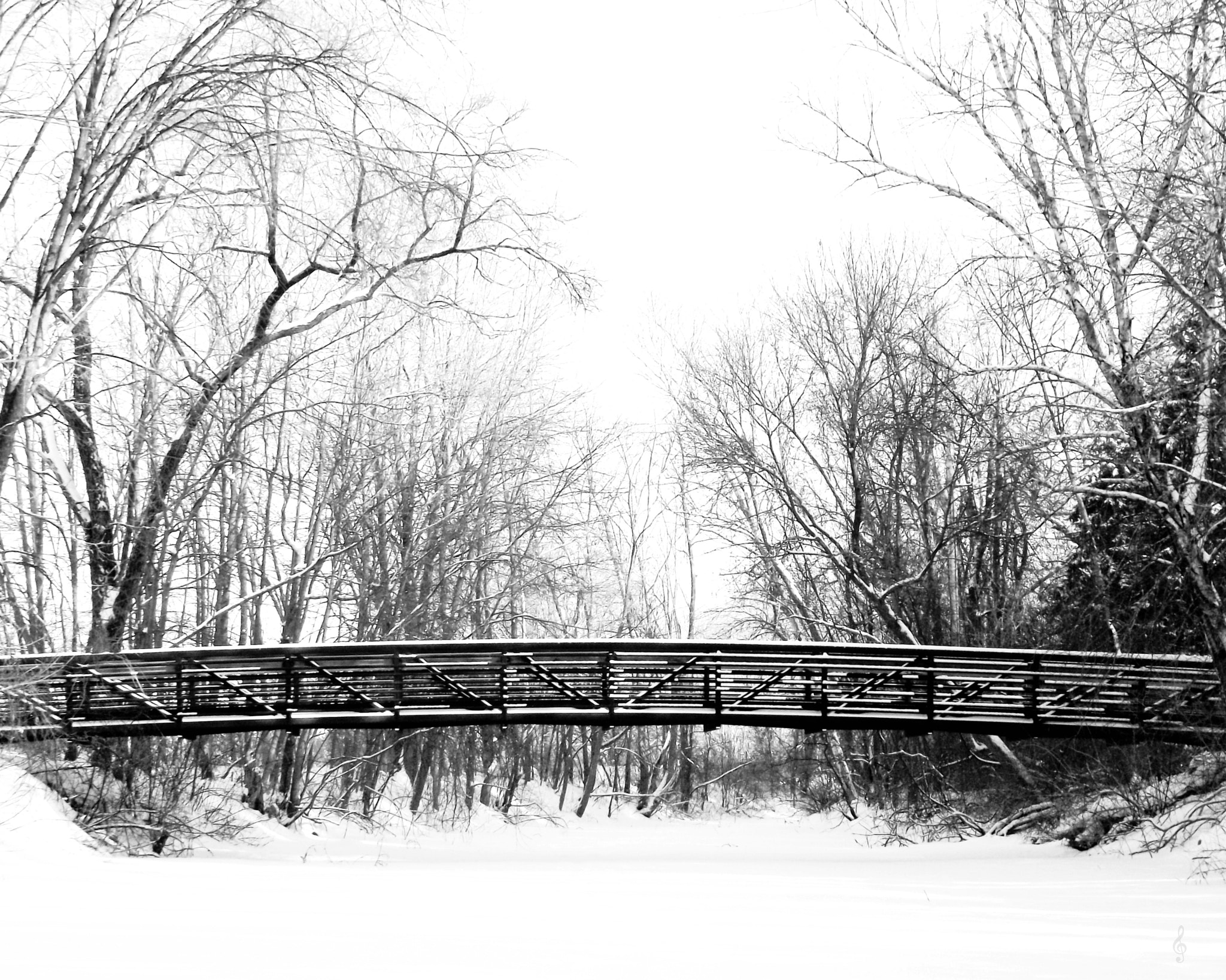 FujiFilm FinePix S1800 (FinePix S1880) sample photo. A bridge in winter photography