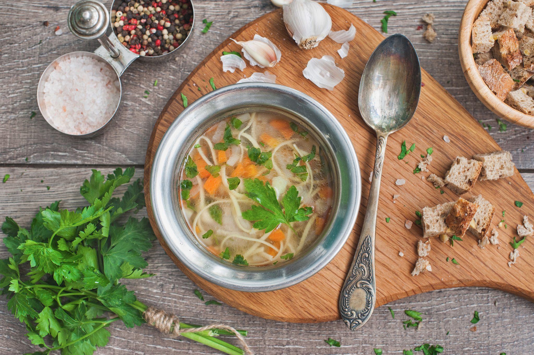 Nikon D700 + Nikon AF-S Nikkor 50mm F1.4G sample photo. Chicken soup photography