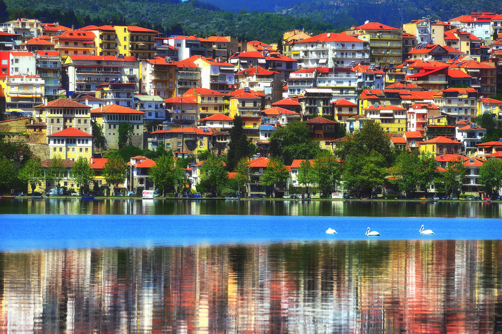 Nikon Nikkor AF-S 300mm F4E PF ED VR sample photo. Lake kastoria; the blue line photography