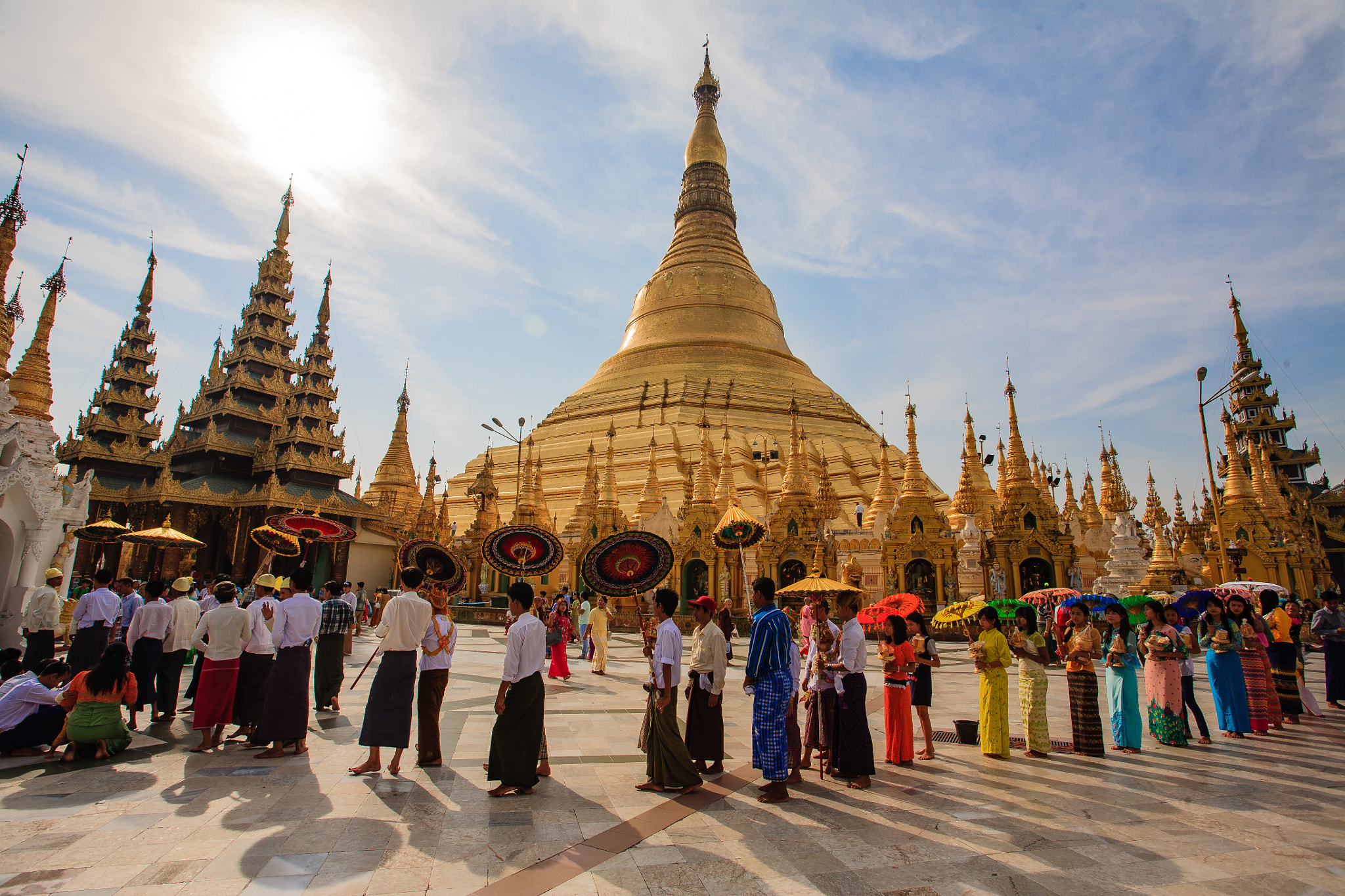 Canon EOS 5D + Canon EF 17-40mm F4L USM sample photo. Shwedagon pagoda photography