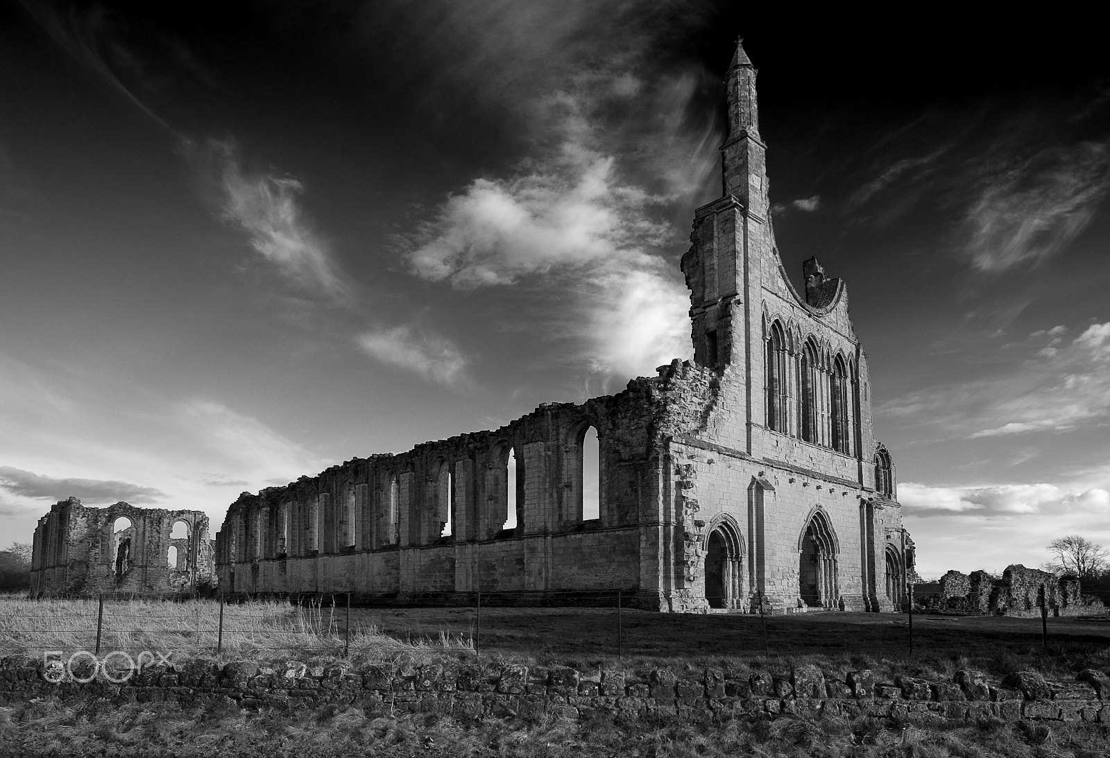 Canon EOS 7D Mark II sample photo. Byland abbey in ruins photography