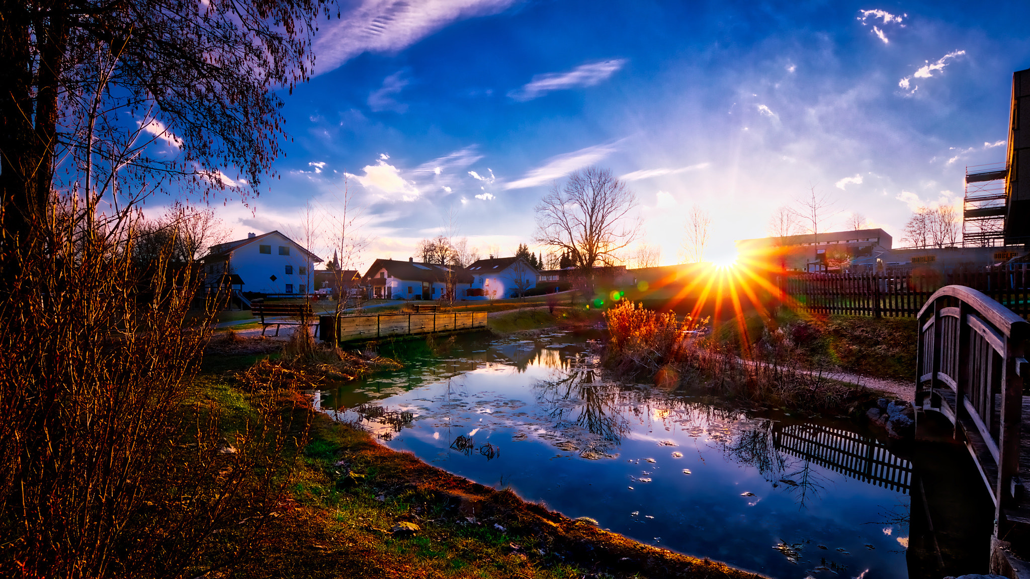 Canon EOS 5D Mark IV sample photo. Sunset at the school in waltenhofen photography