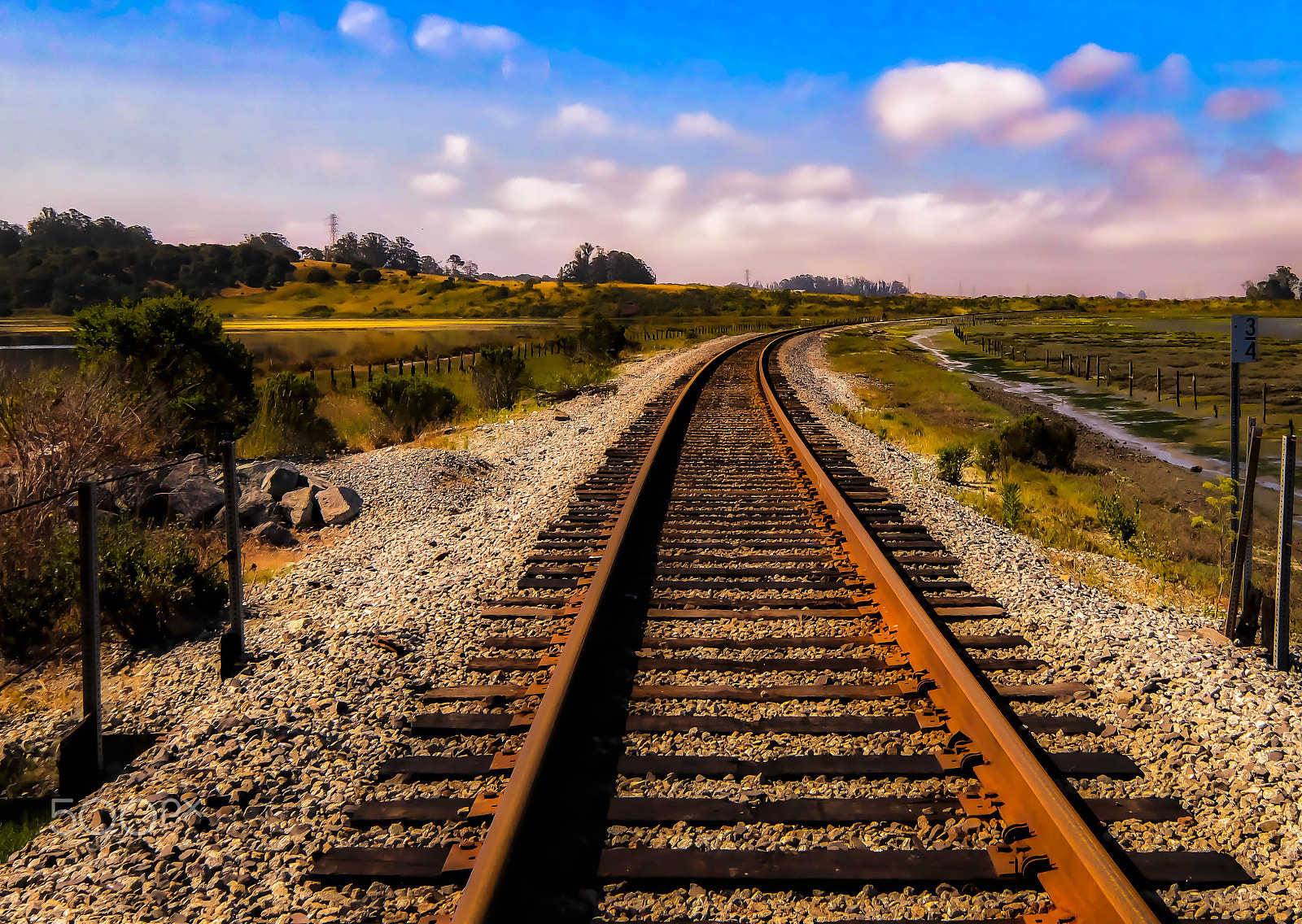 Fujifilm X-T1 sample photo. Down the tracks at elkhorn slough photography