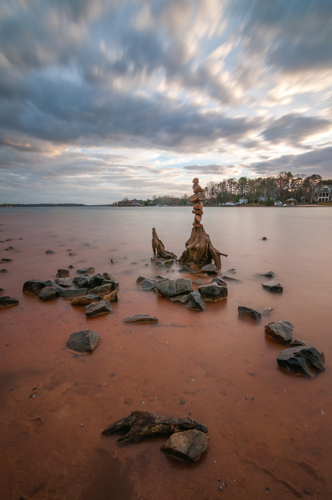 Nikon D90 sample photo. A lake and cairn photography