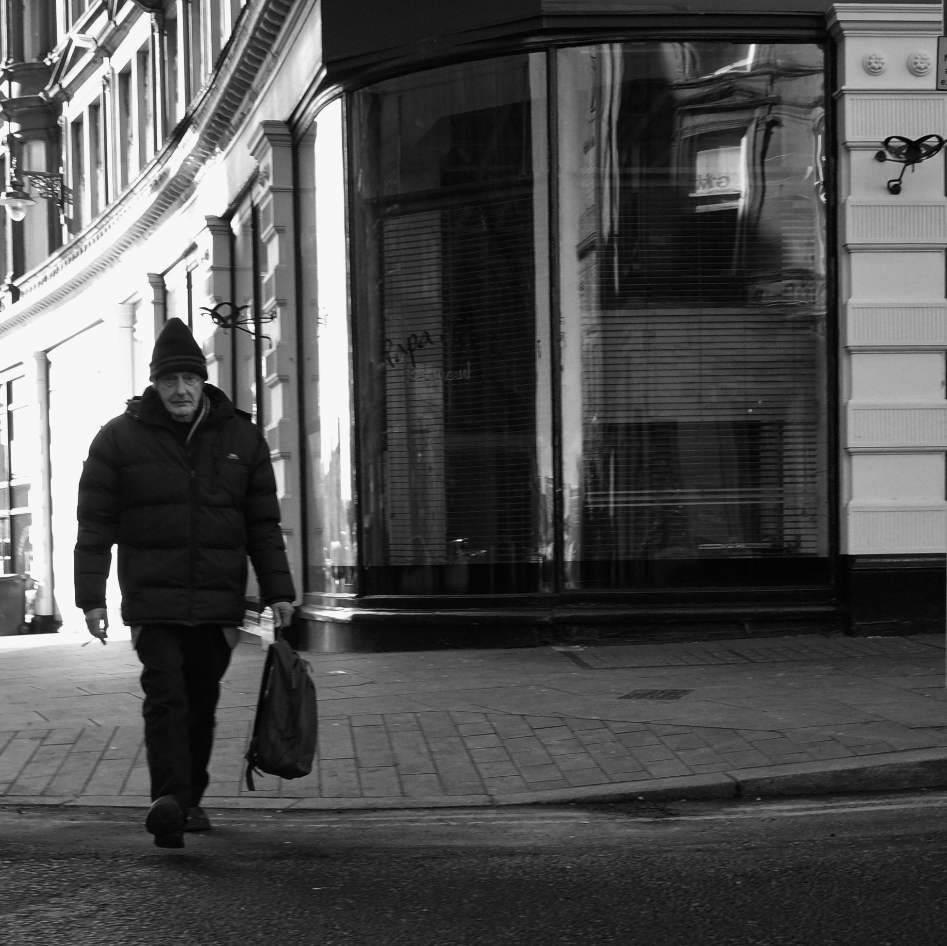 Ricoh GR + GR Lens sample photo. Walking man photography