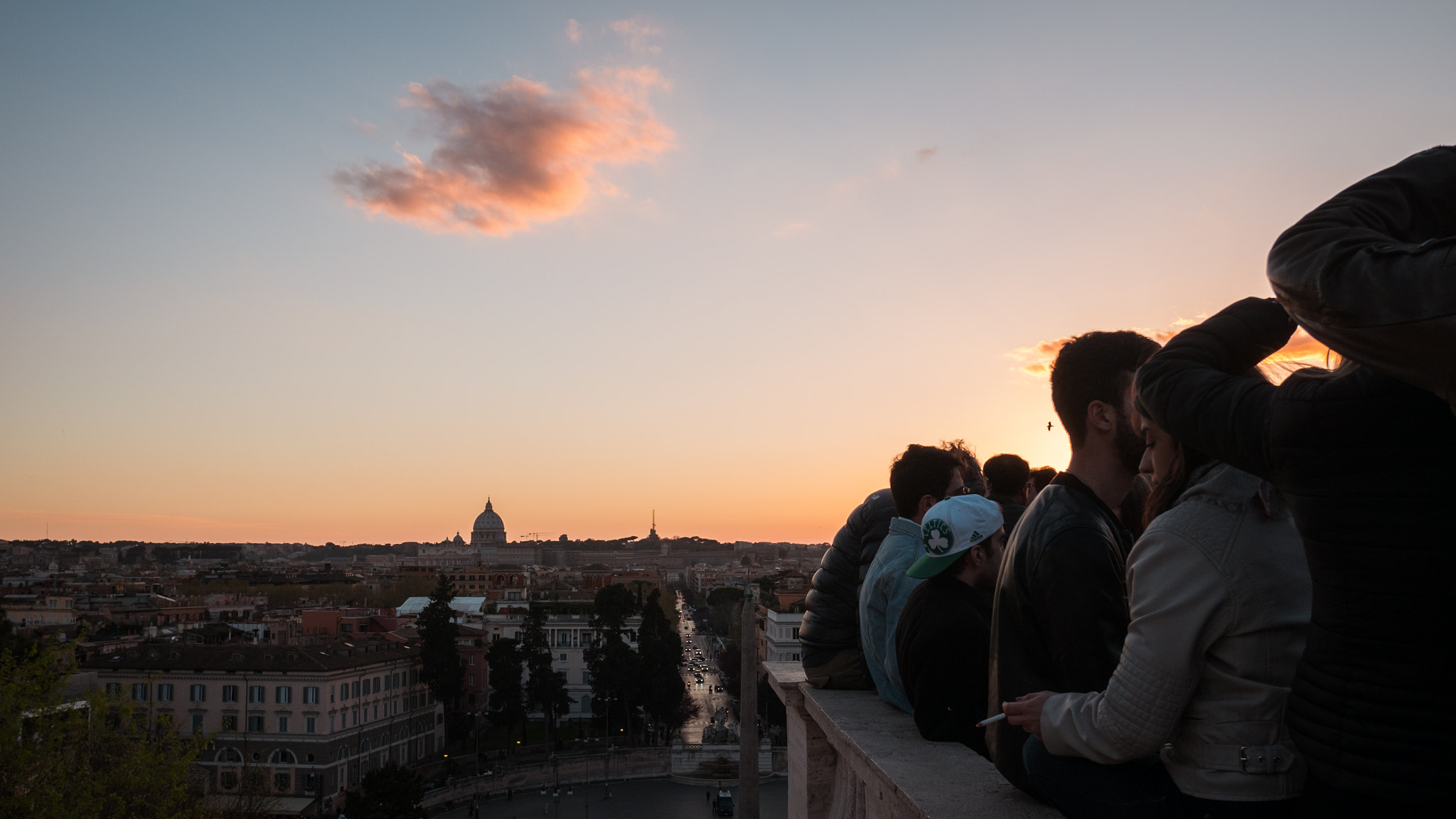 Panasonic Lumix DMC-GX85 (Lumix DMC-GX80 / Lumix DMC-GX7 Mark II) sample photo. Sunset, pincio, roma photography