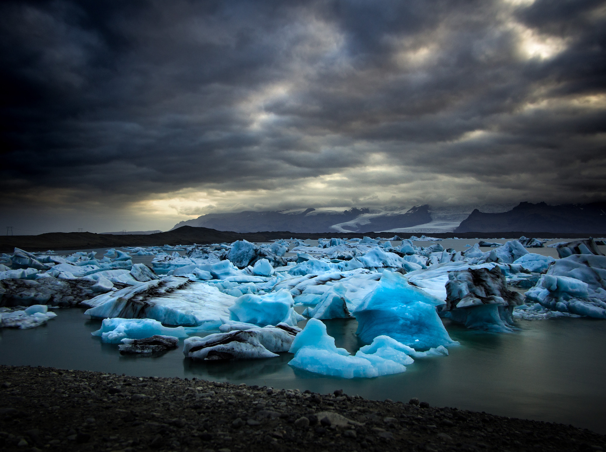 Olympus OM-D E-M5 sample photo. Lagoon of jökulsárlón iii photography