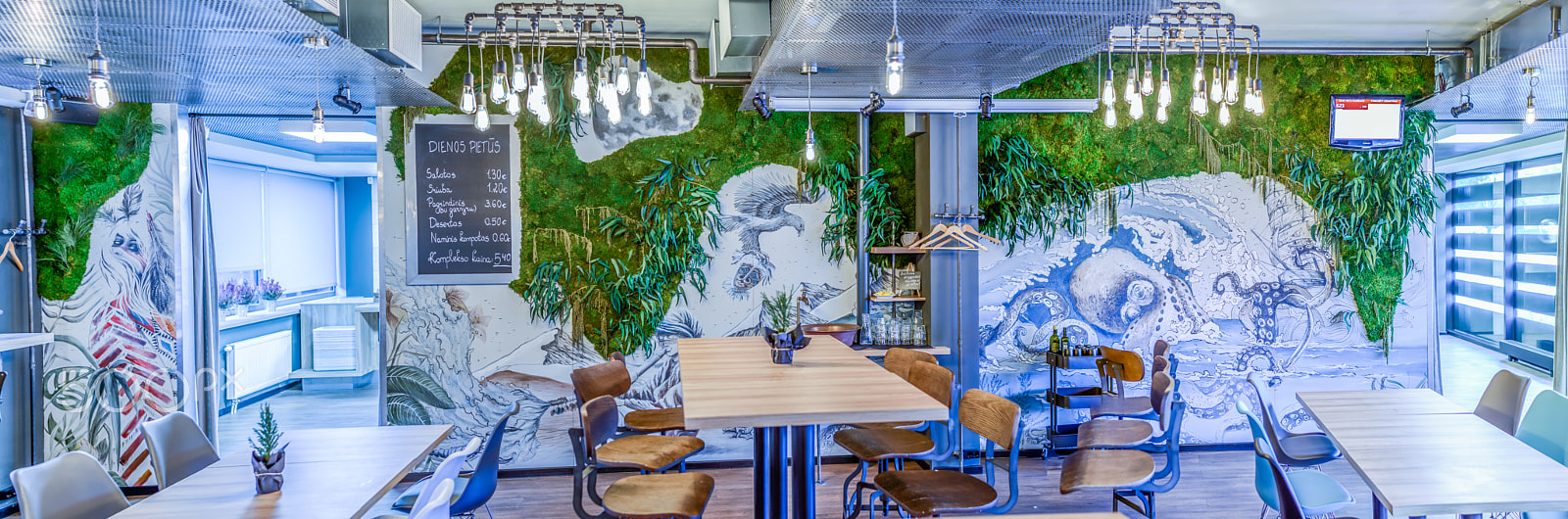 Nikon D800 sample photo. Restaurant plants wall photography