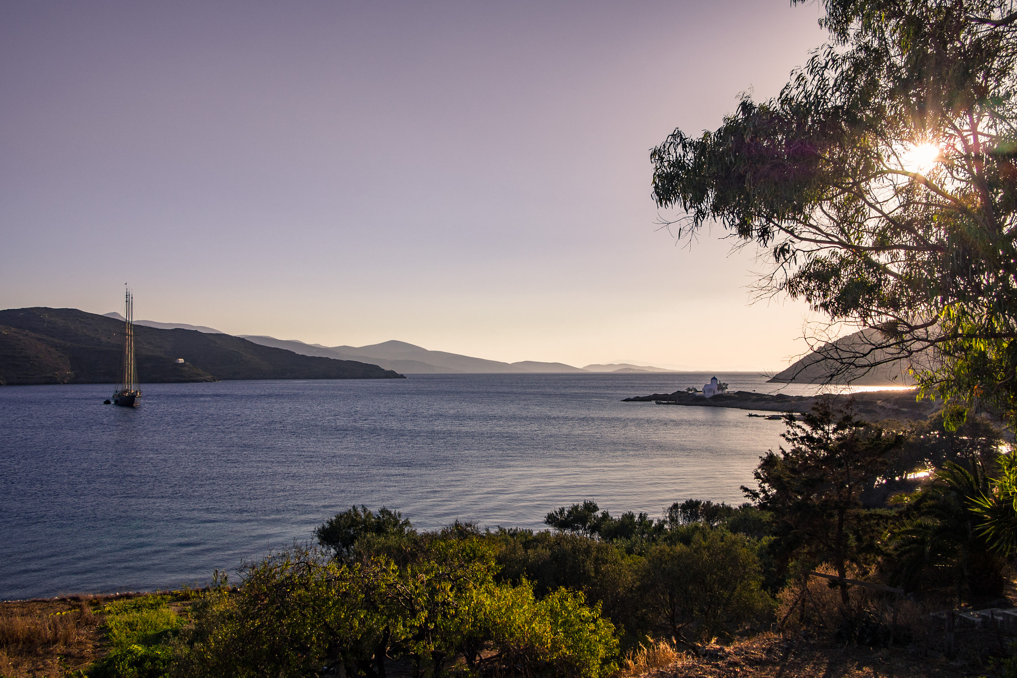 Olympus OM-D E-M5 + Panasonic Lumix G 14mm F2.5 ASPH sample photo. Katapola bay photography