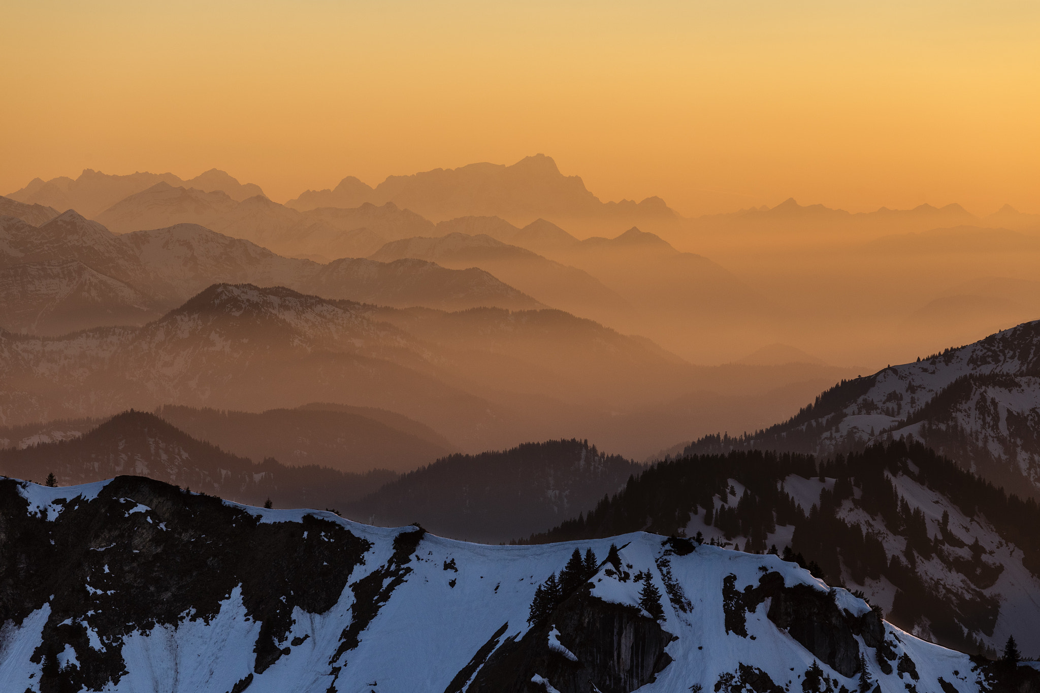 Canon EOS 6D sample photo. Sunset in bavarian alps photography