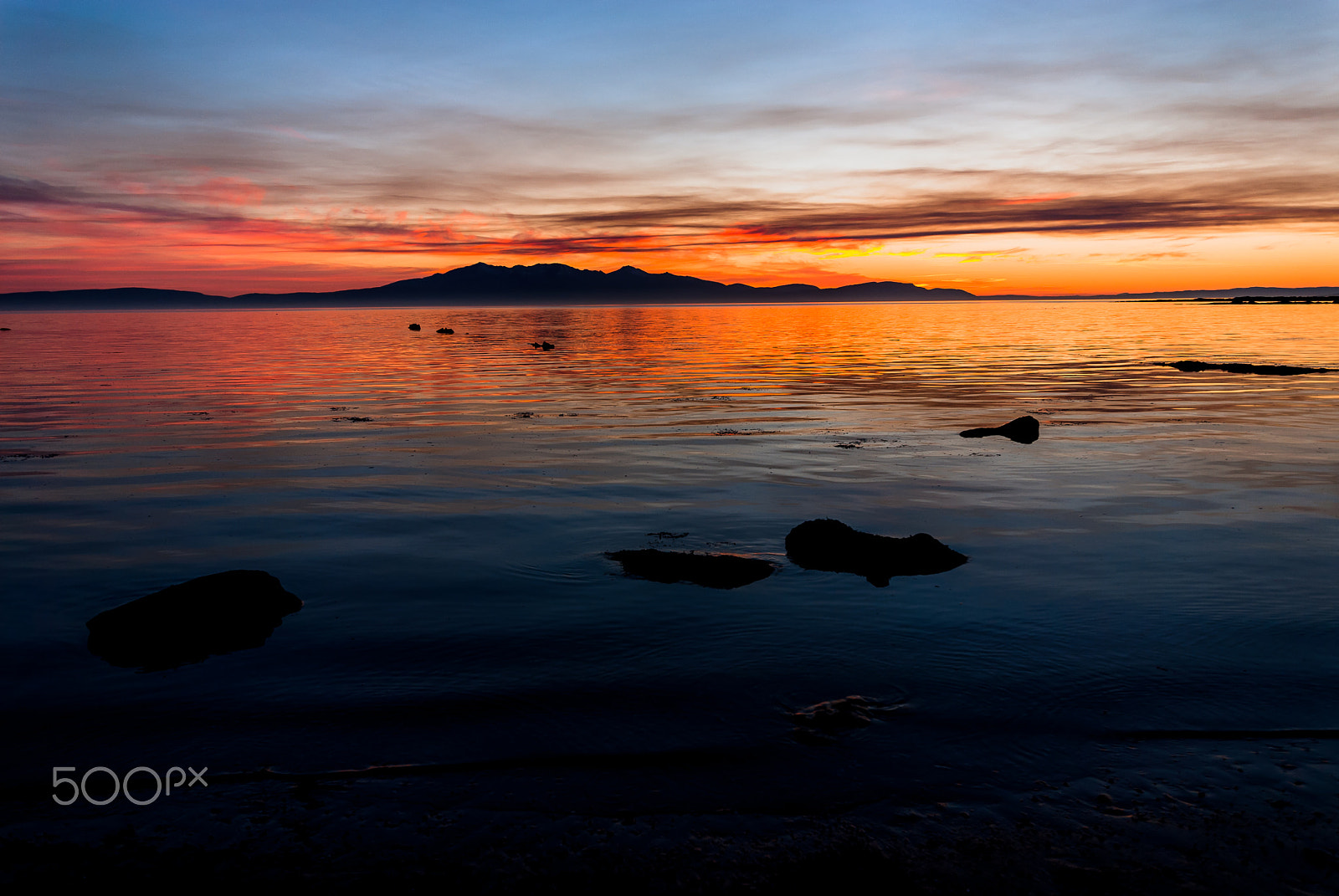 Nikon D200 + Sigma 10-20mm F3.5 EX DC HSM sample photo. Arran sunset shore photography
