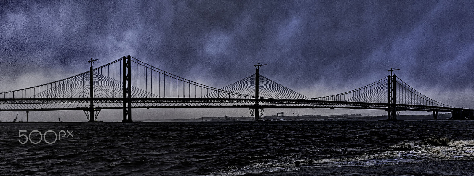 Nikon D7100 sample photo. Forth road bridges hdr photography