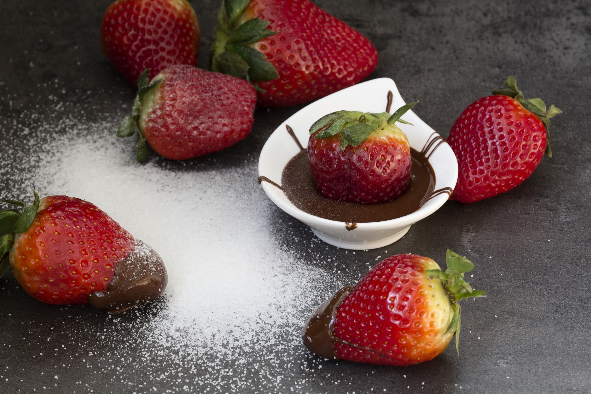 Sigma 105mm F2.8 EX DG OS HSM sample photo. Strawberry & cholocate photography