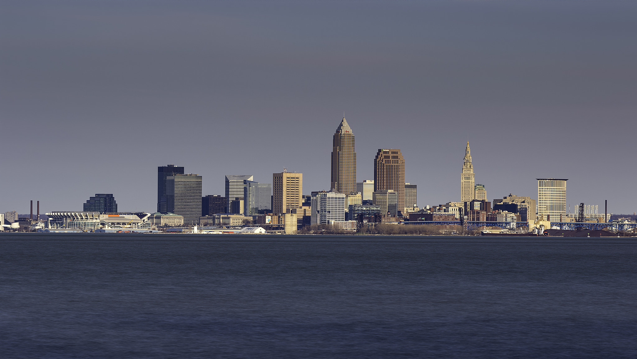 Canon EF 300mm F2.8L IS II USM sample photo. Cleveland downtown and its skyscrapers photography
