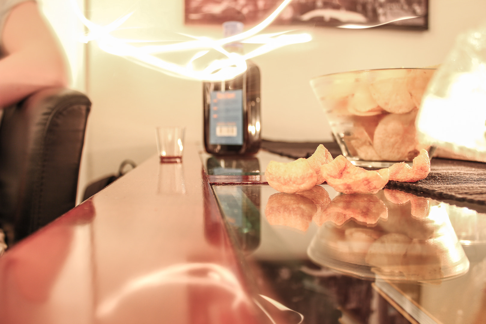 Canon EF-S 18-55mm F3.5-5.6 III sample photo. Bacon snacks with a hint of lightpainting photography
