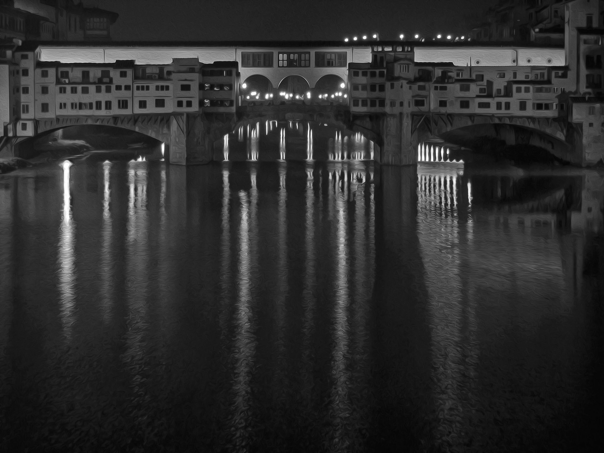 Olympus C5060WZ sample photo. Florence bridge at night photography