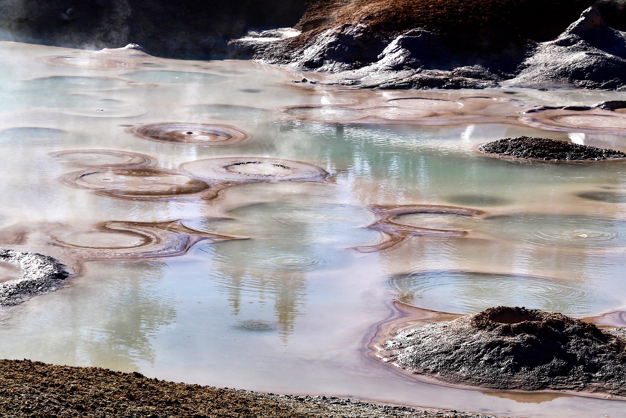 Canon EOS 70D sample photo. Mud pots in yellowstone national park photography