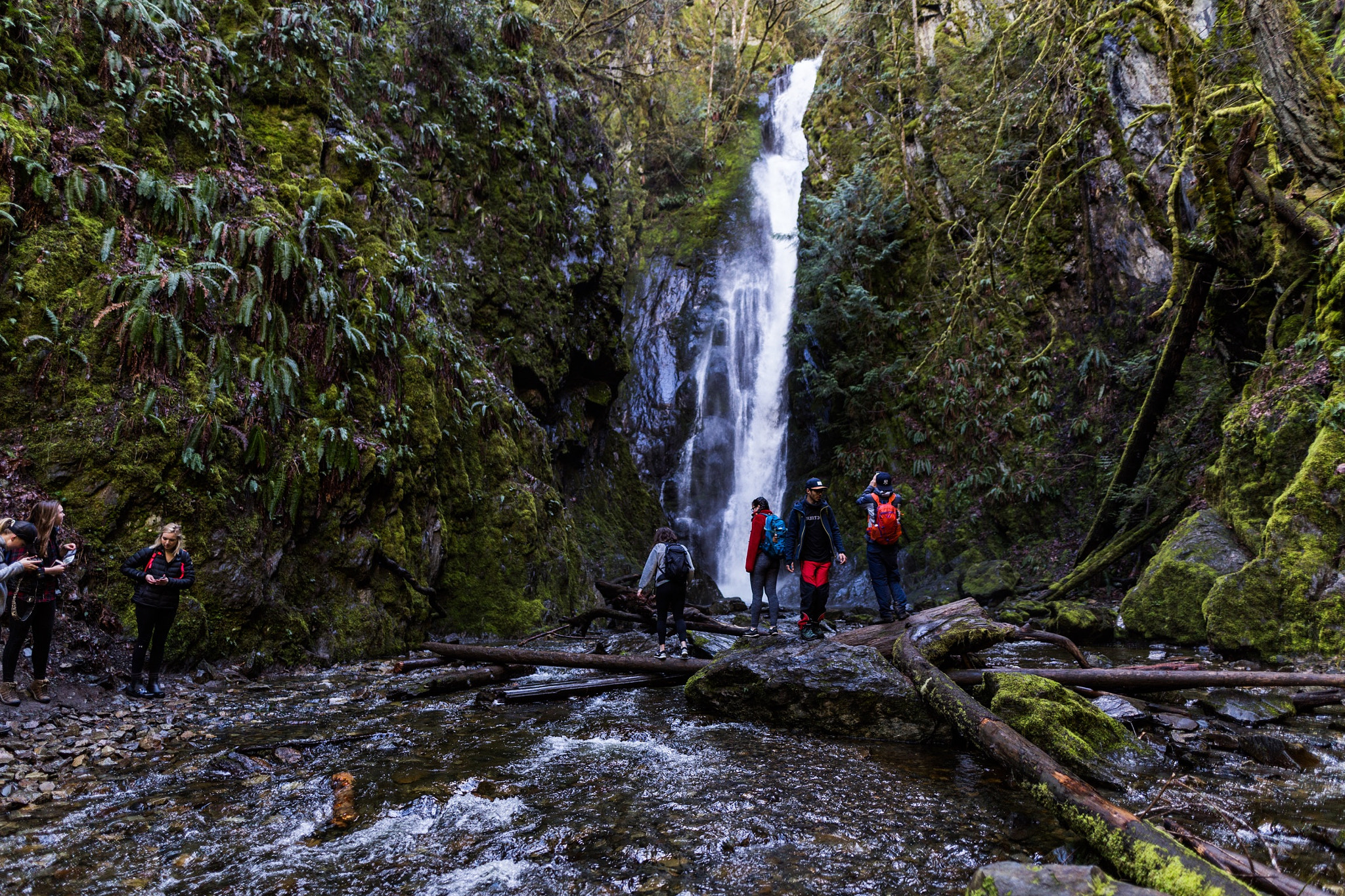 Canon EOS 6D sample photo. Little niagara in goldstream park. boots got absolutely filled with water but it was worth it!  photography