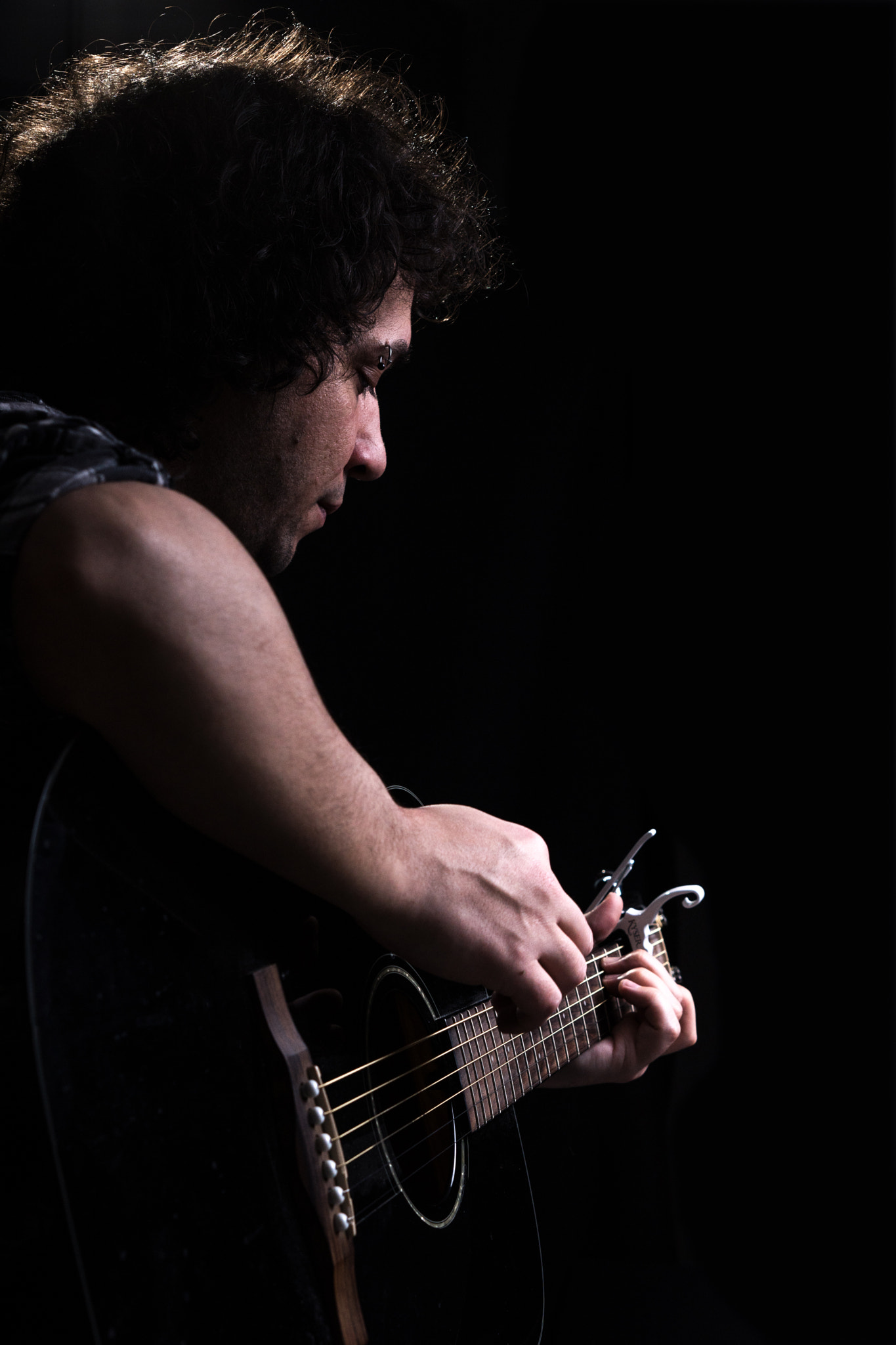 Sony a6500 sample photo. Playing guitar photography