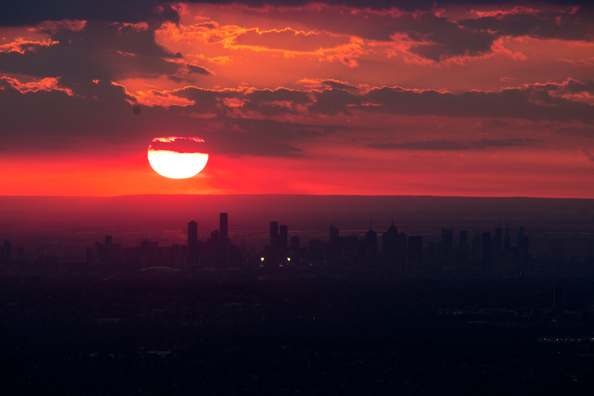 Canon EF-S 55-250mm F4-5.6 IS STM sample photo. Melbourne sunset  photography