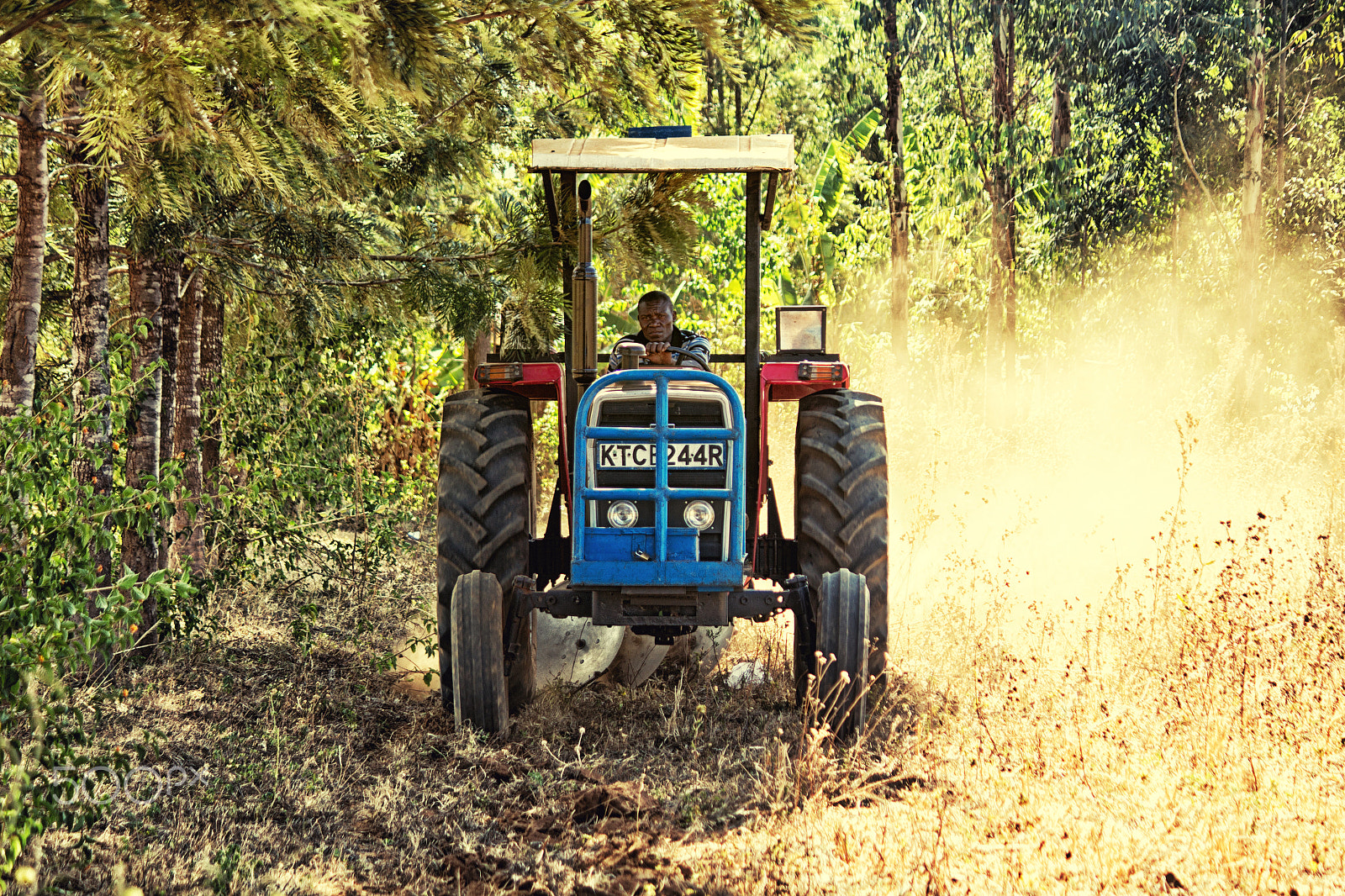 Canon EF-S 55-250mm F4-5.6 IS II sample photo. Tractor ploughing photography