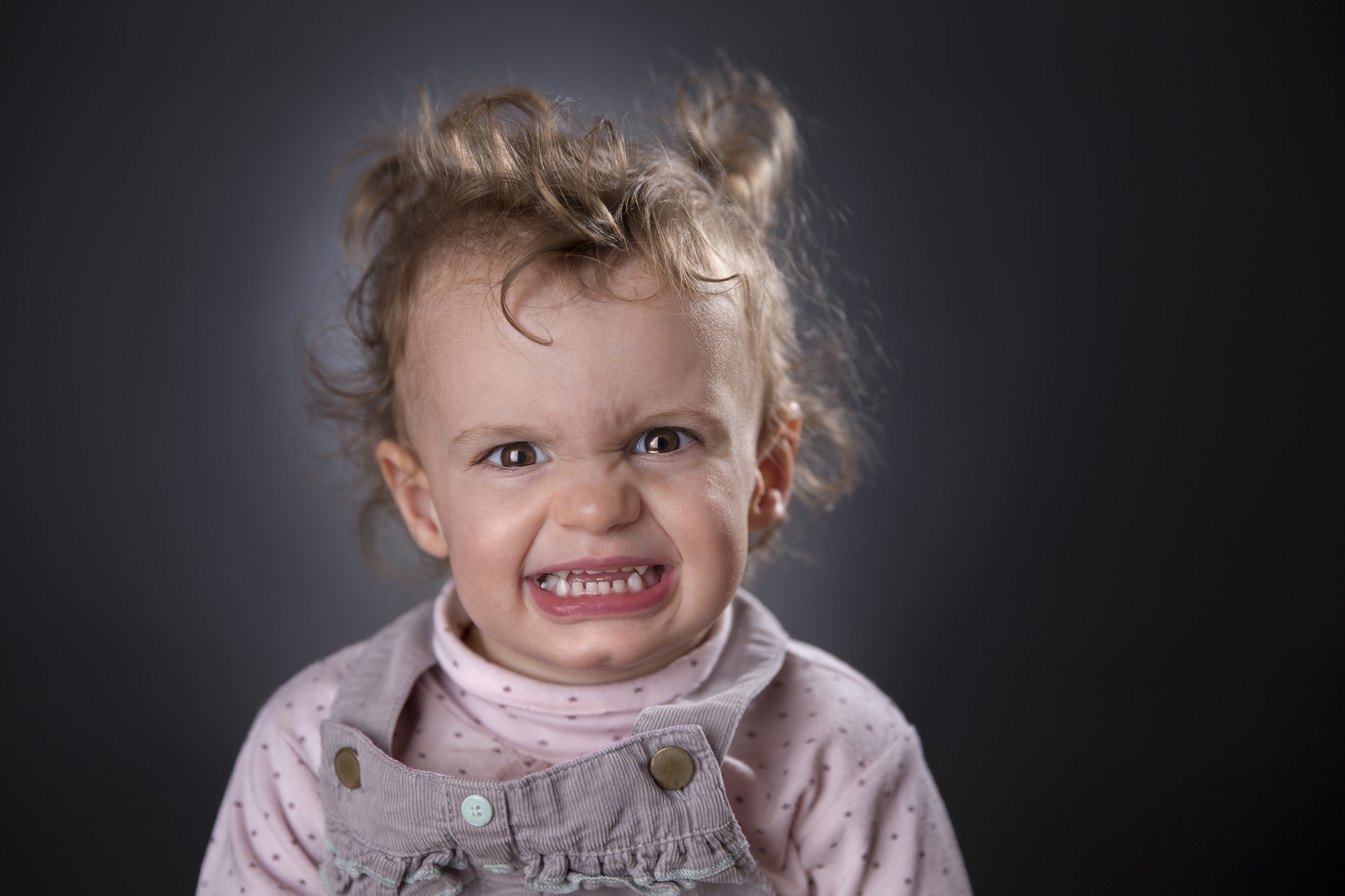 Canon EF 24-70mm F2.8L II USM sample photo. Angry two years girl photography