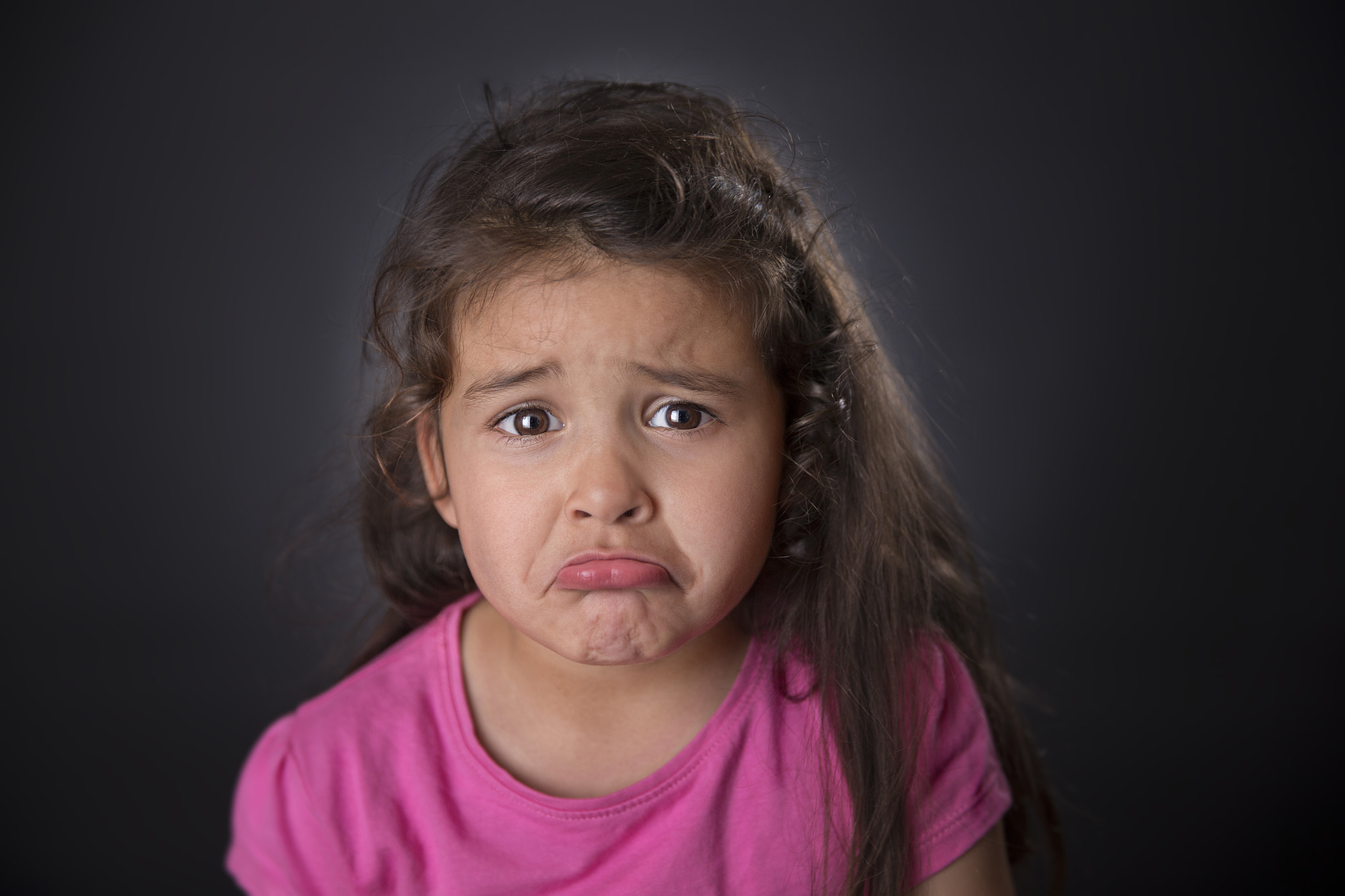 Sad four years girl